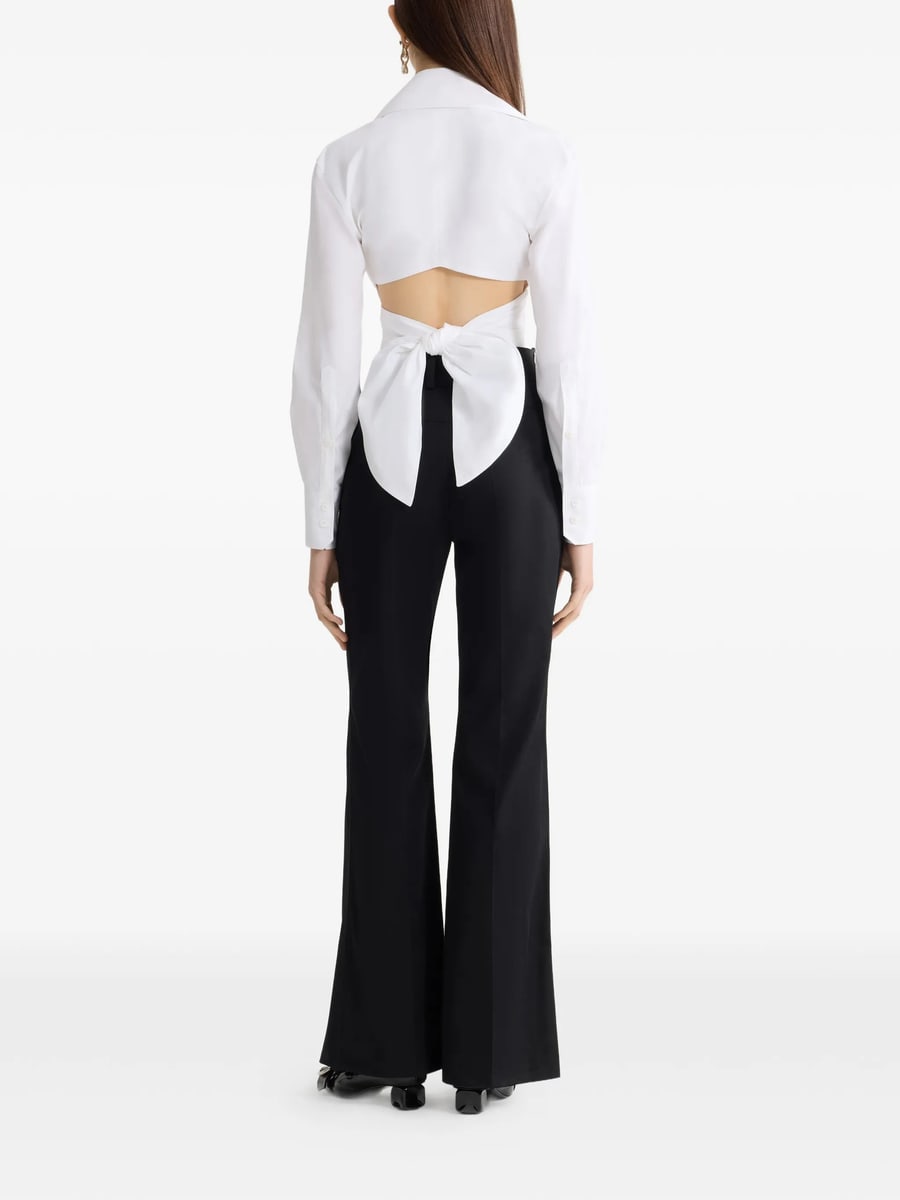 Patou Patou Long-sleeves Knotted Top, view 4
