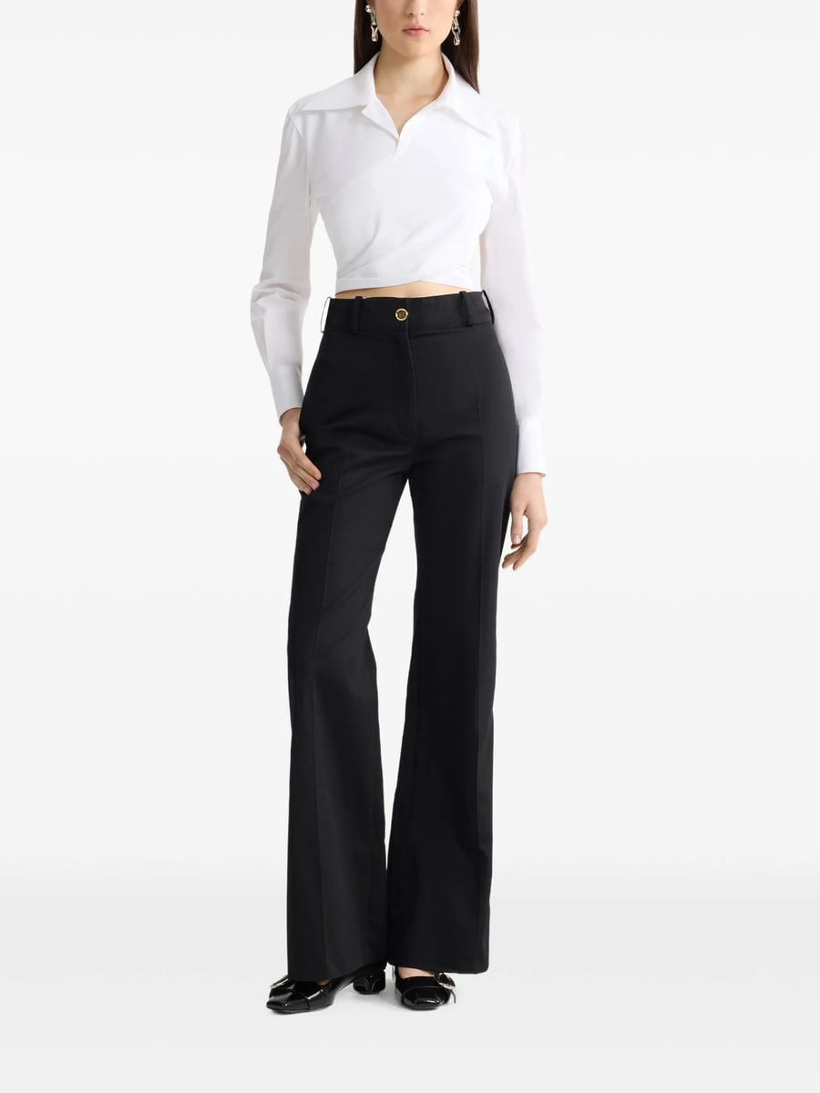 Patou Patou Long-sleeves Knotted Top, view 5