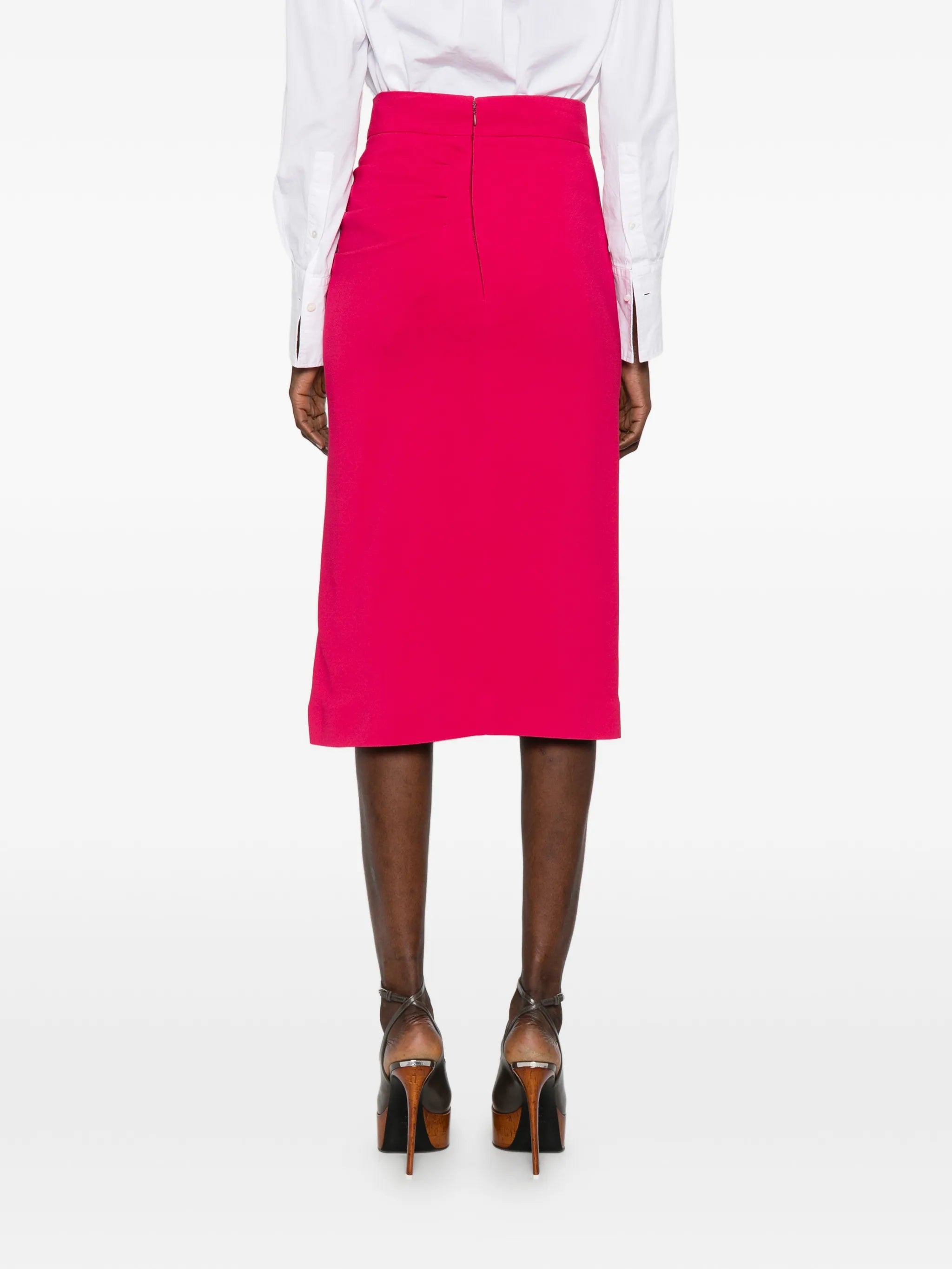 Valentino Valentino Zip-fastening Midi Skirt, view 2