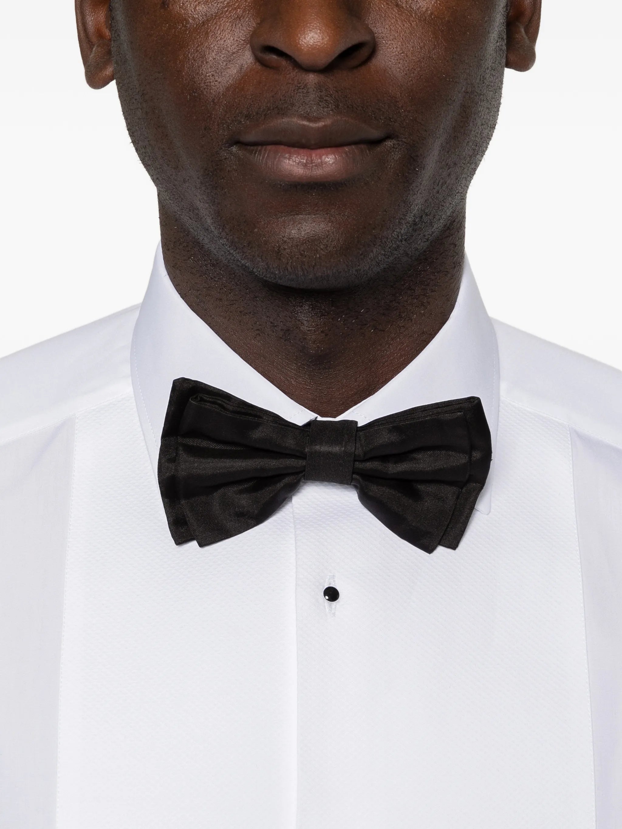 Dolce & Gabbana Dolce & Gabbana Cotton Poplin Gold-fit Tuxedo Shirt, view 2