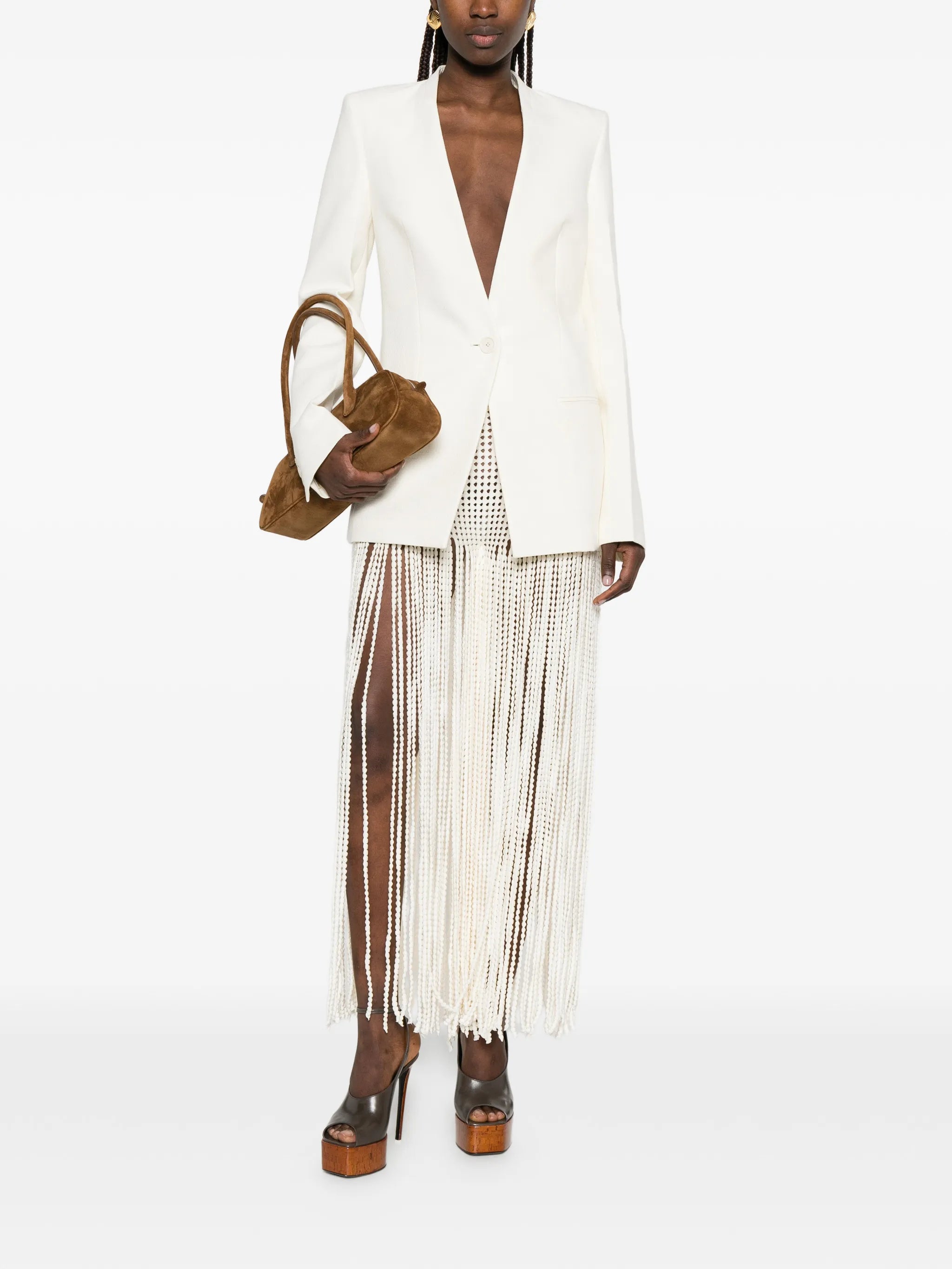 Alaïa Alaïa Beaded Knit Trousers, view 2
