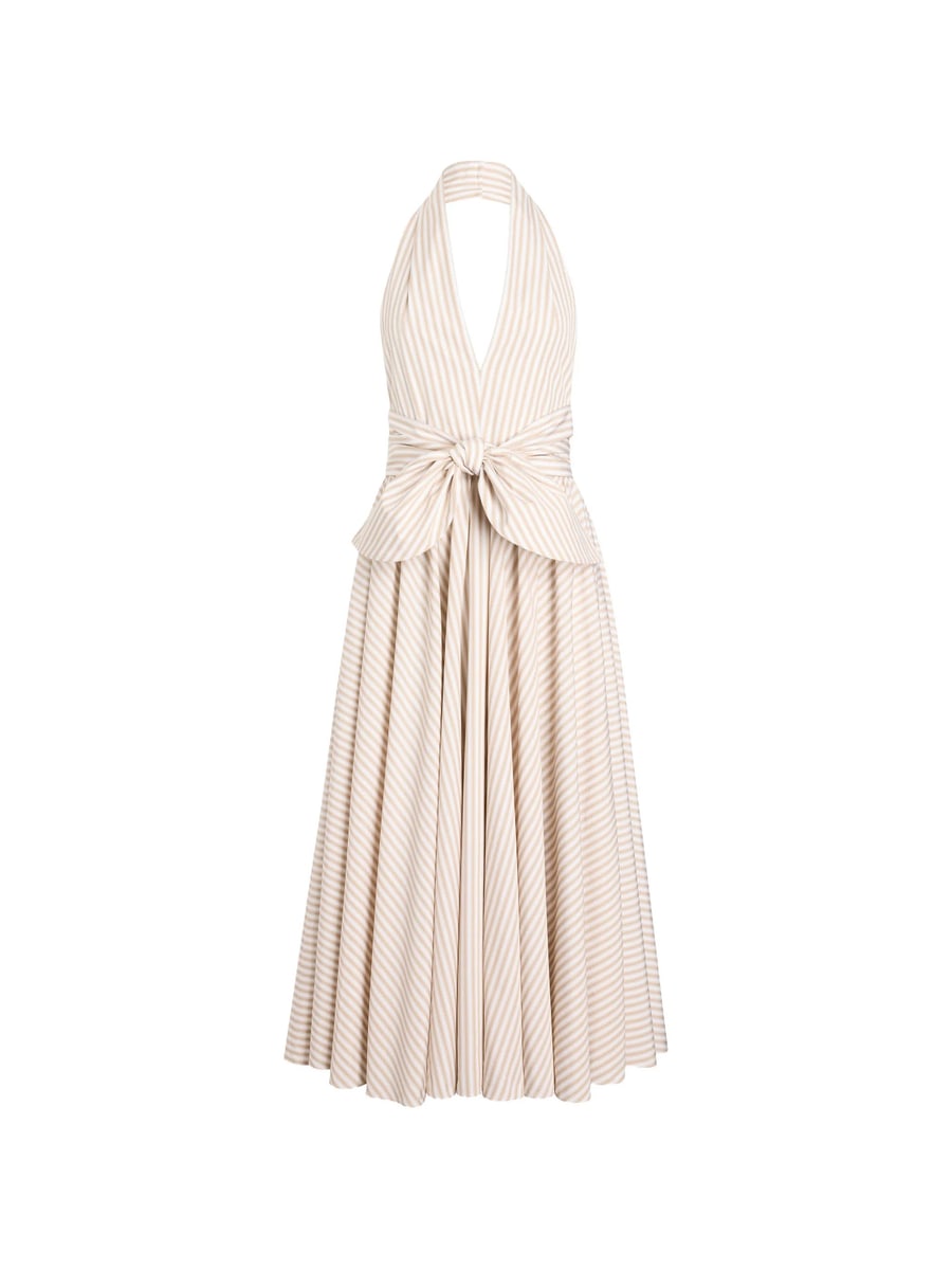 Patou Patou Halterneck Knot Midi Dress