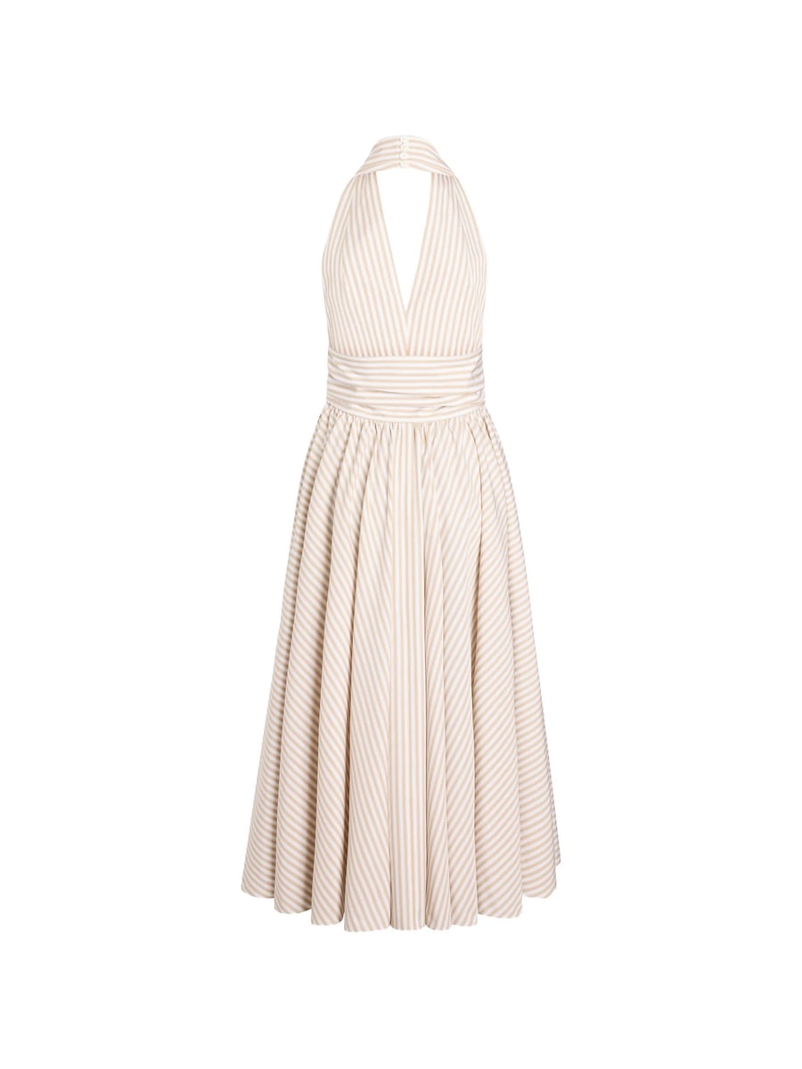 Patou Patou Halterneck Knot Midi Dress, view 3