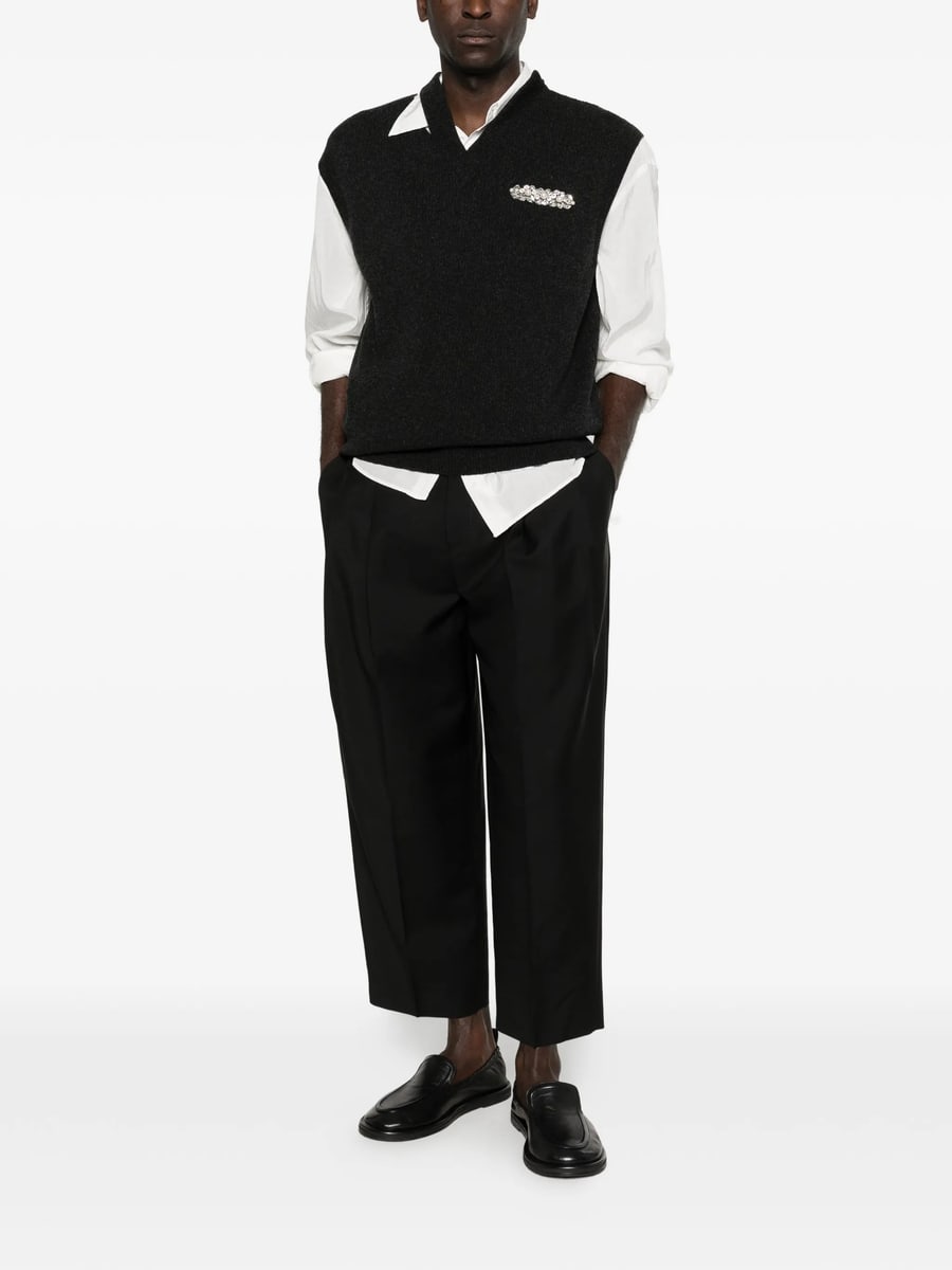 Jil Sander Jil Sander Pleated Cropped Trousers, view 3