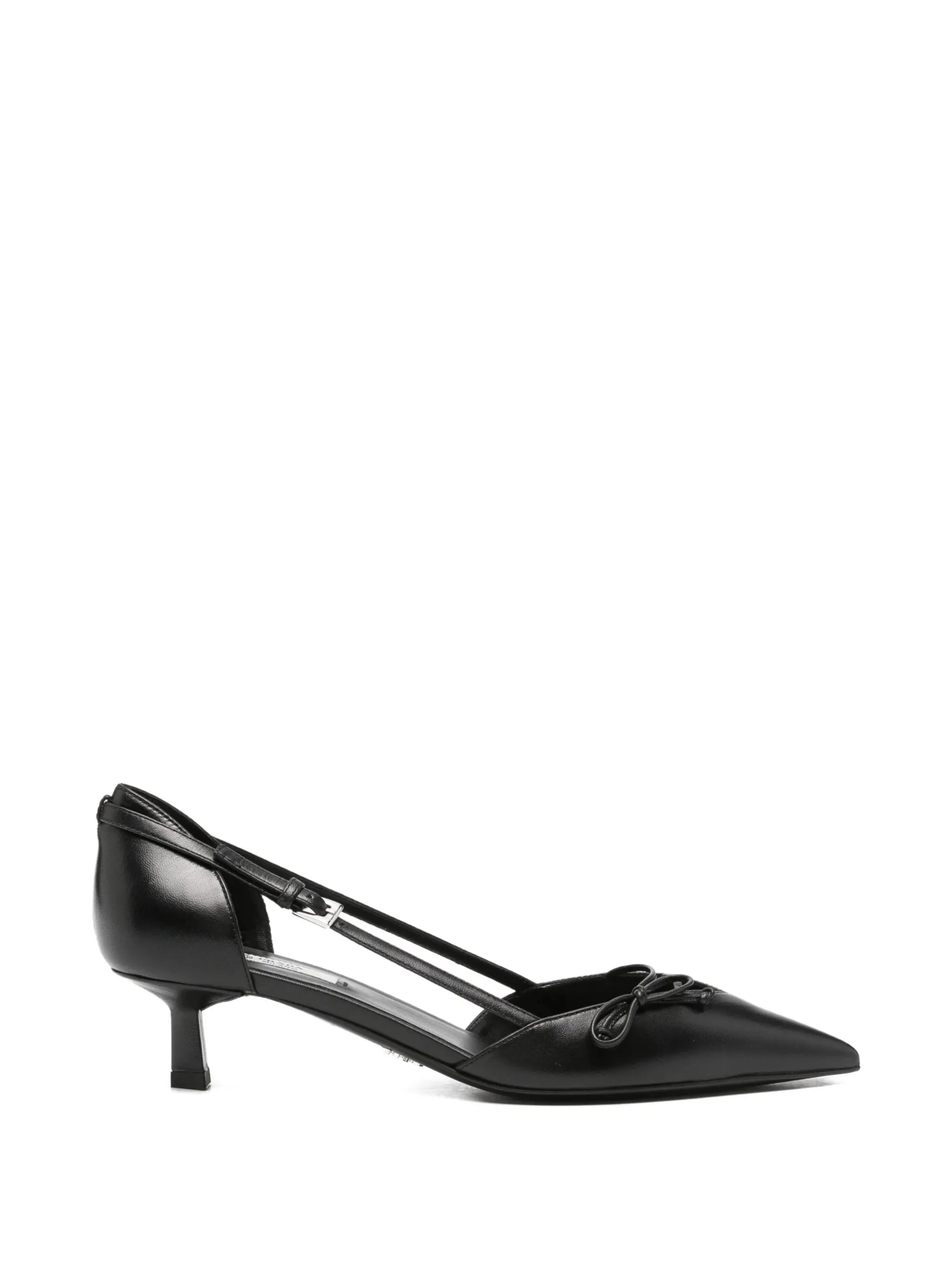 Prada Prada  Open-side Leather Pumps