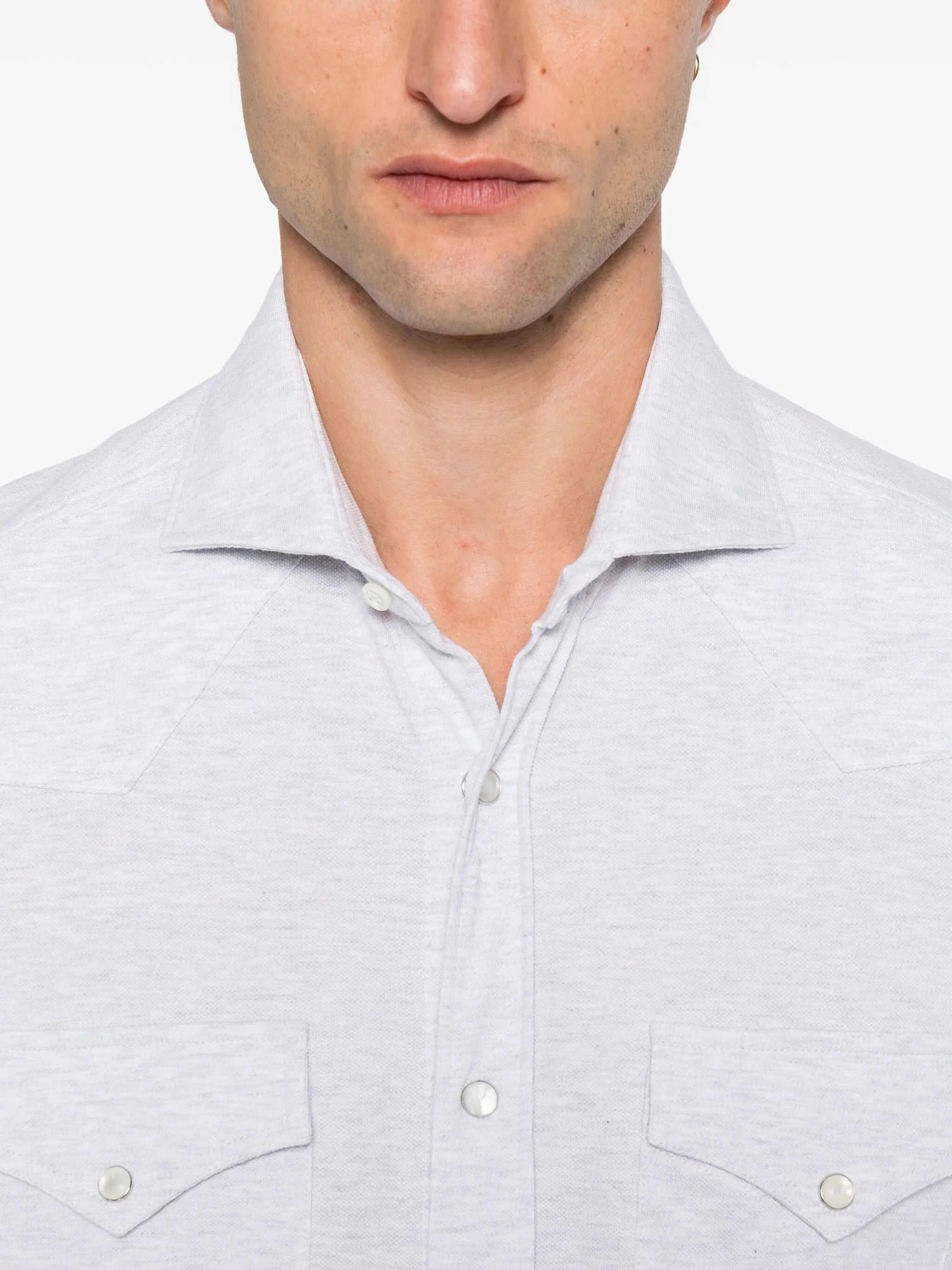 Brunello Cucinelli Brunello Cucinelli Double-pocket Cotton Shirt, view 2