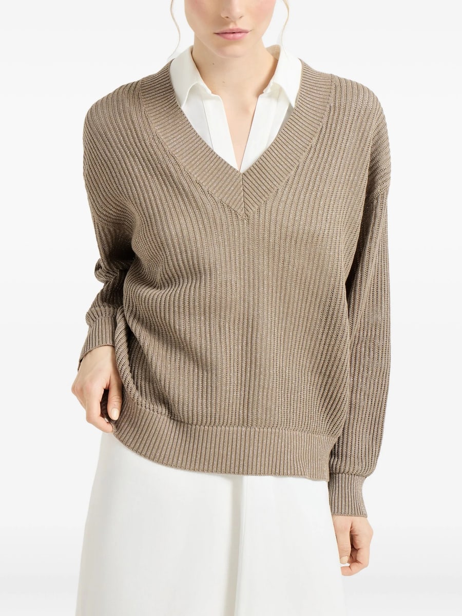 Brunello Cucinelli Brunello Cucinelli Ribbed Sweater, view 4
