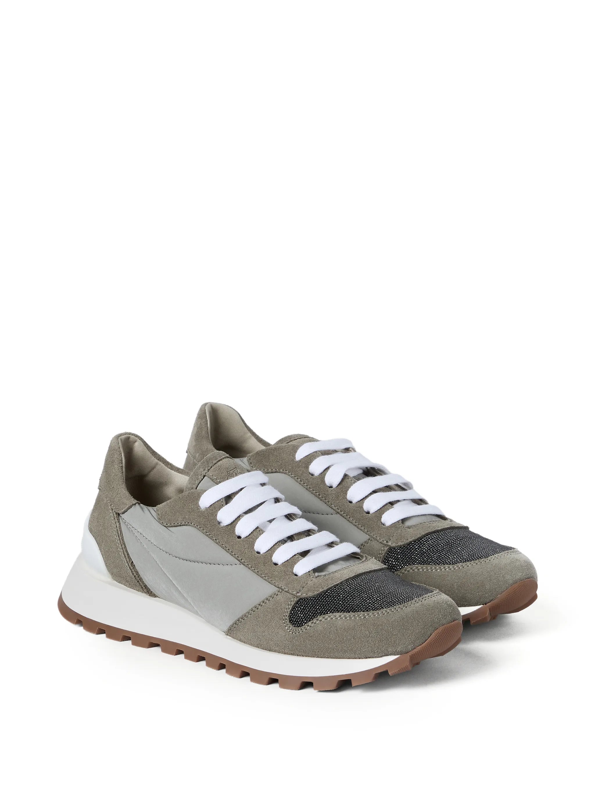 Brunello Cucinelli Brunello Cucinelli Techno Fabric Runners With Precious Toe, view 2