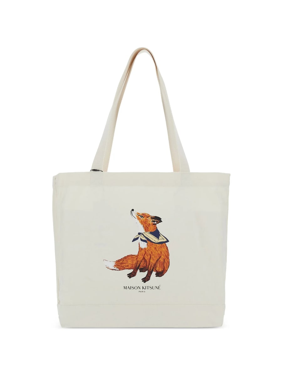 Maison Kitsuné Maison Kitsuné Fox-print Tote Bag