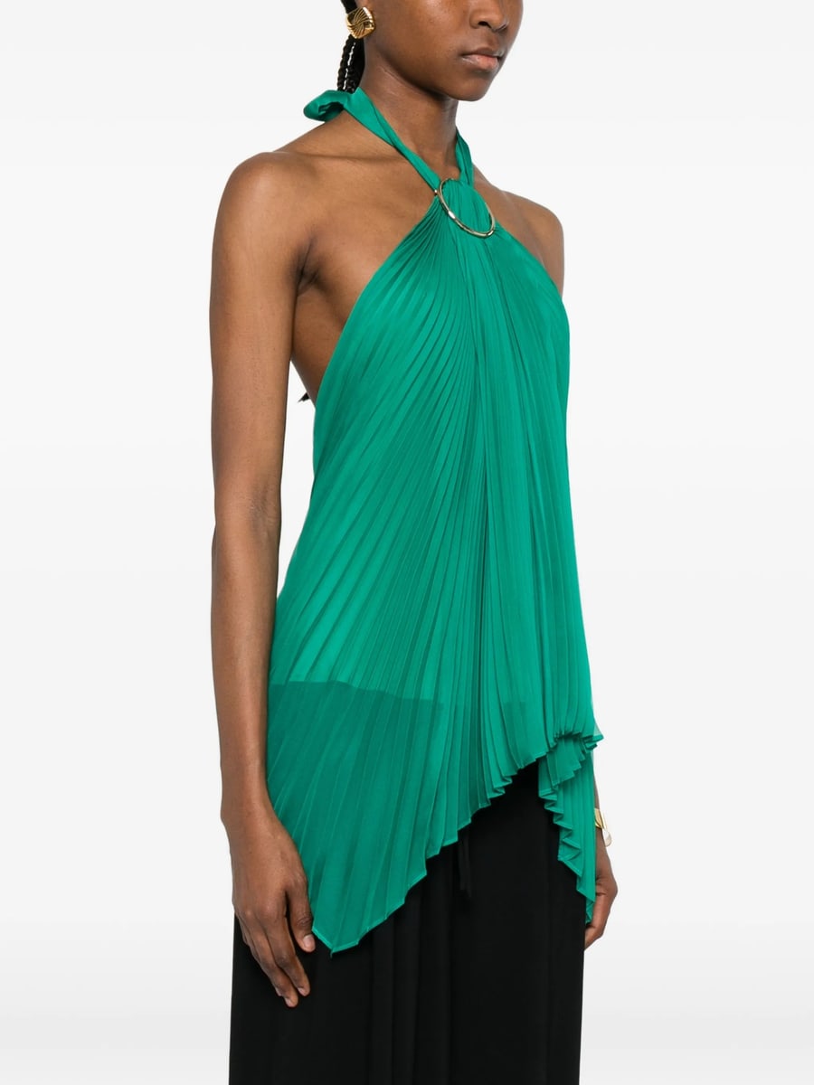 Max Mara Pianoforte Max Mara Pianoforte Mxevalzer Ring Pleated Top, view 3