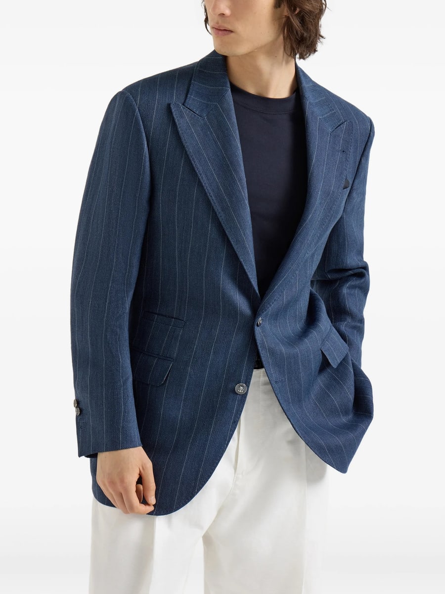 Brunello Cucinelli Brunello Cucinelli Pinstriped  Blazer, view 2