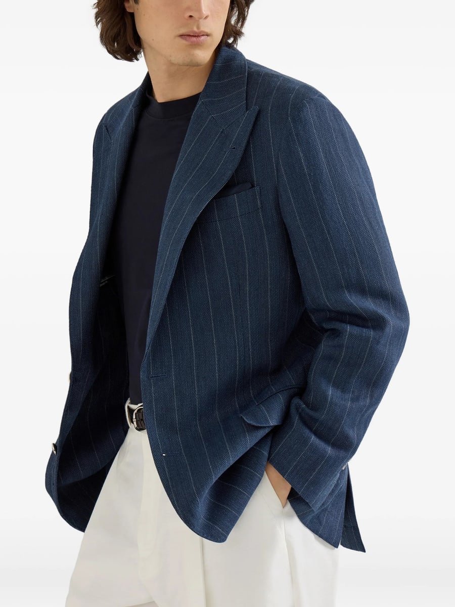 Brunello Cucinelli Brunello Cucinelli Pinstriped  Blazer, view 3