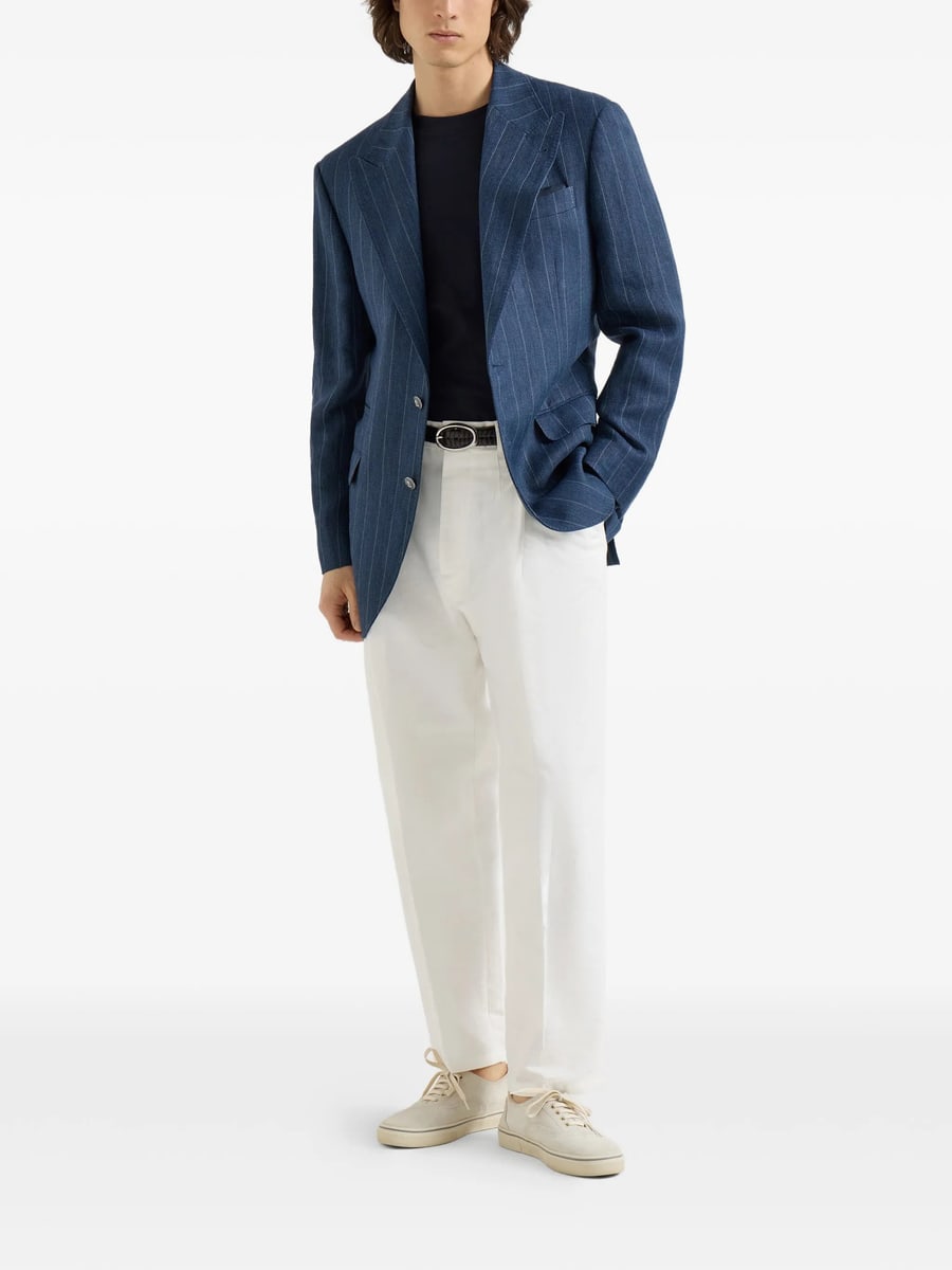 Brunello Cucinelli Brunello Cucinelli Pinstriped  Blazer, view 4
