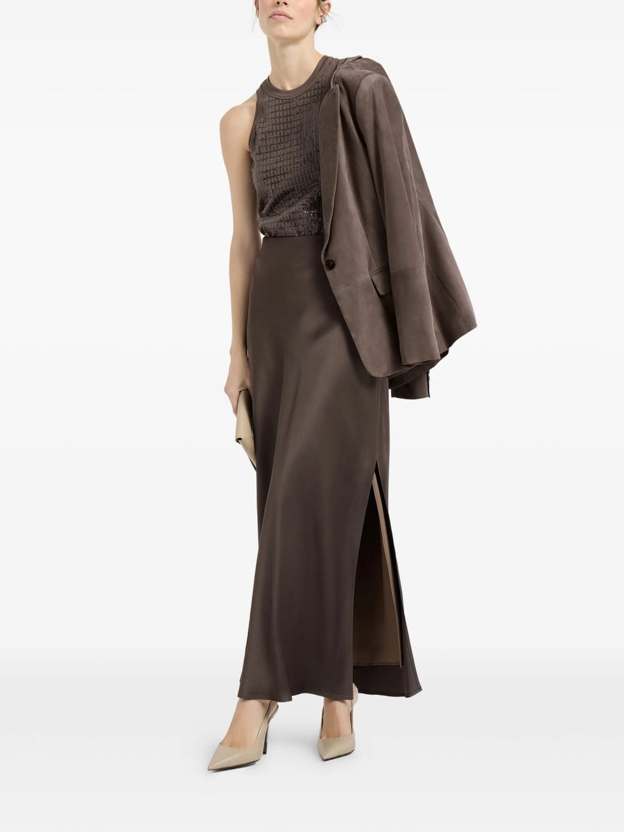 Brunello Cucinelli Brunello Cucinelli Dazzling Check-pattern Top, view 4