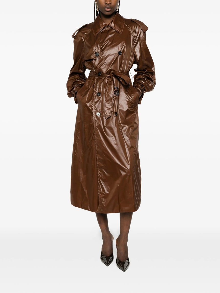 Saint Laurent Saint Laurent Belted Double-breasted Coat, view 3