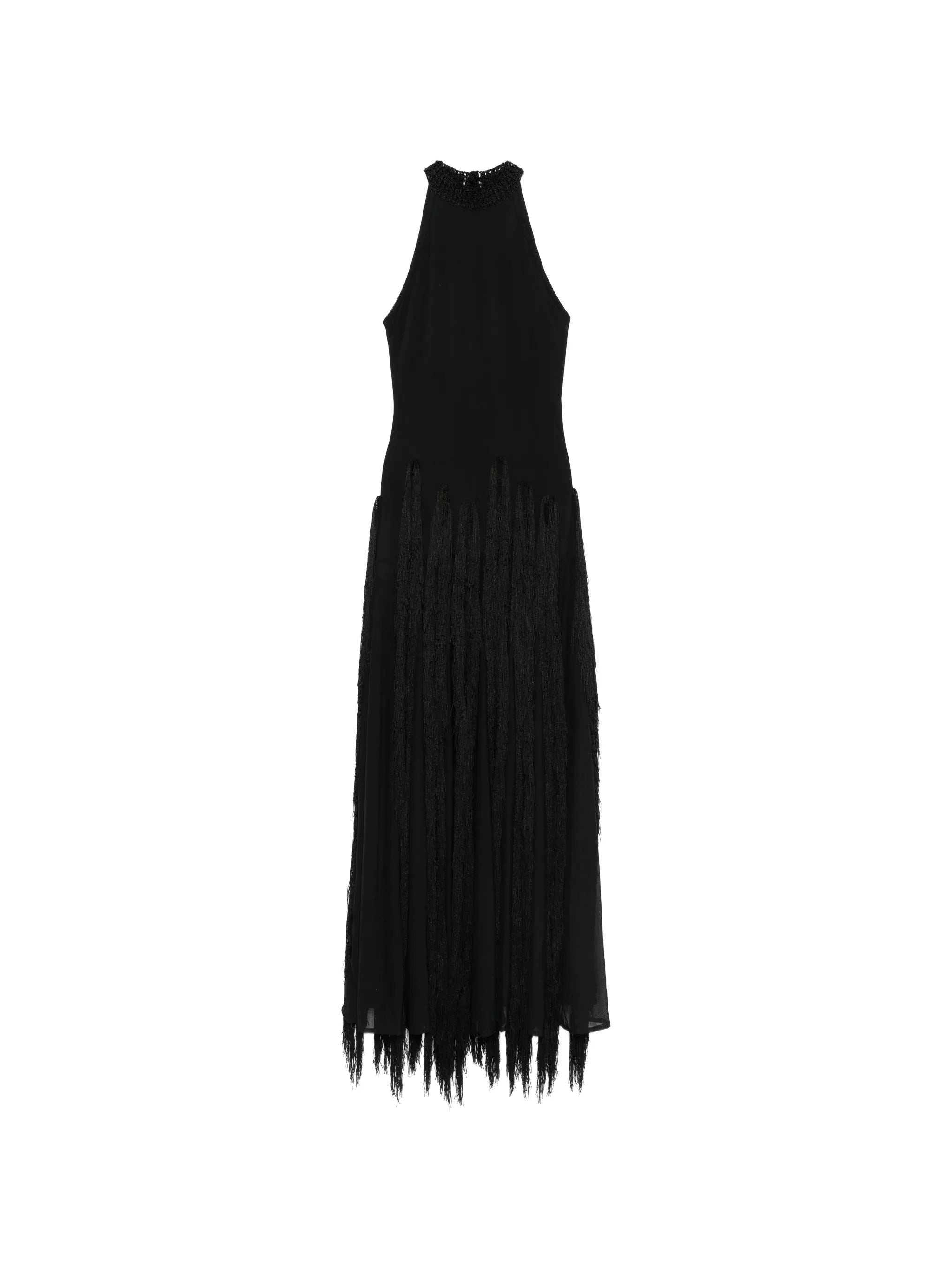 Bless Bless Tassel Crocheted Maxi Dress