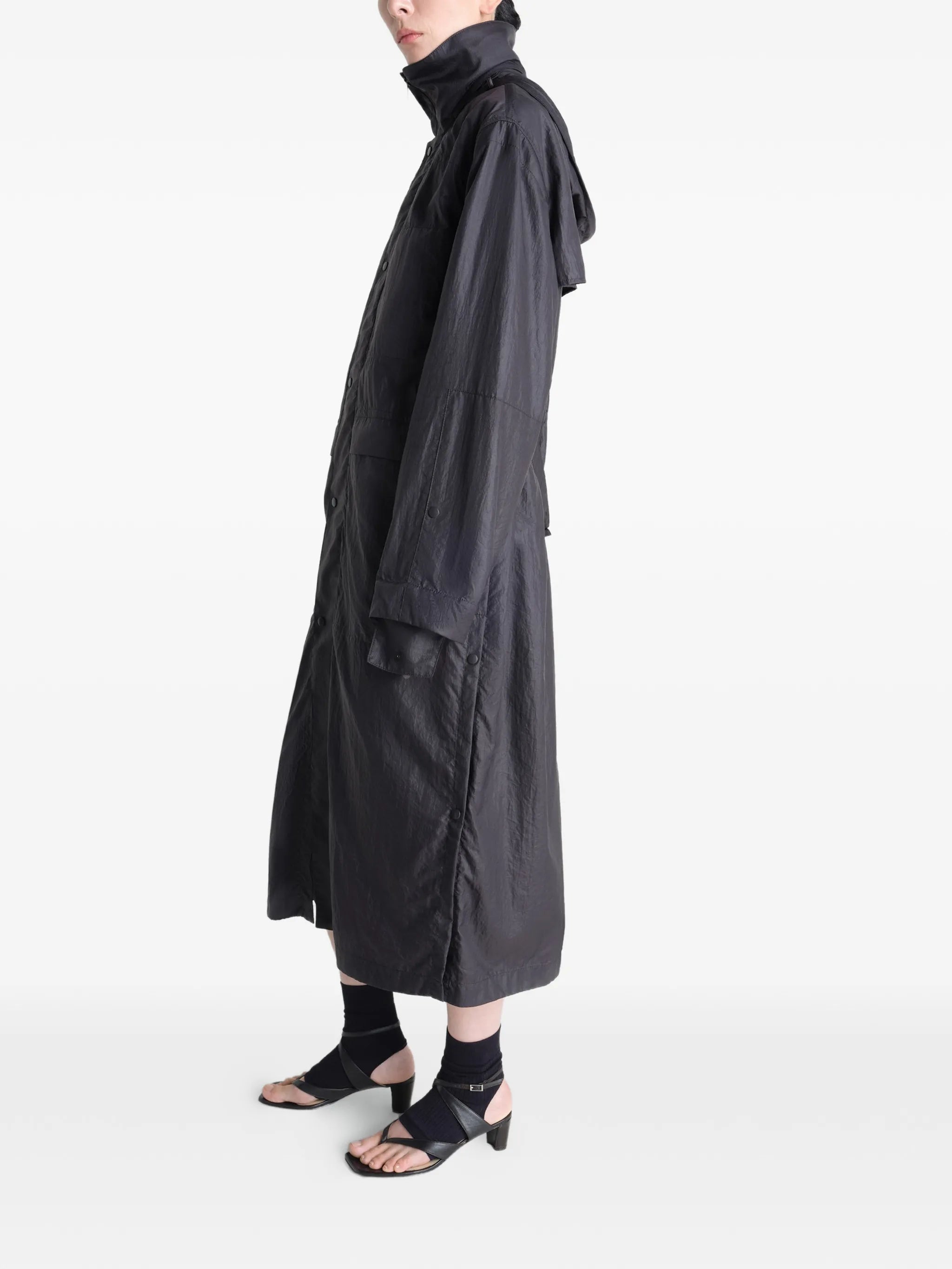 Lemaire Lemaire Hooded Raincoat In Light Nylon, view 2