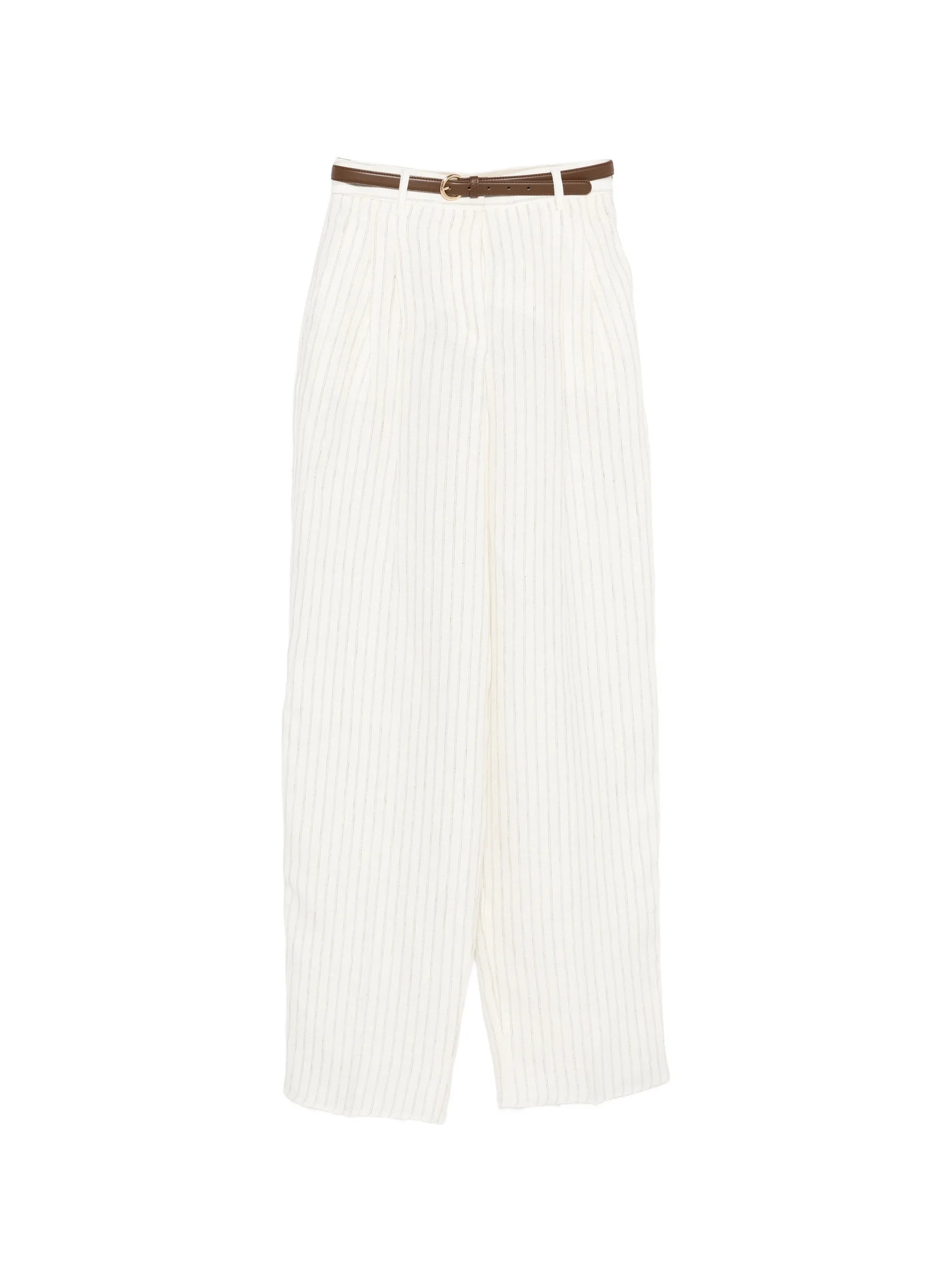 Max Mara Studio Max Mara Studio Fonte Striped Belt Trousers