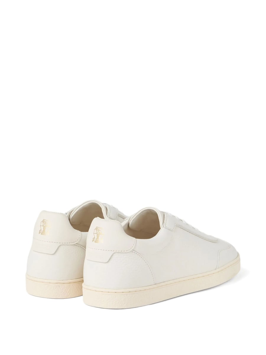 Brunello Cucinelli Brunello Cucinelli Grained Leather Sneakers, view 4