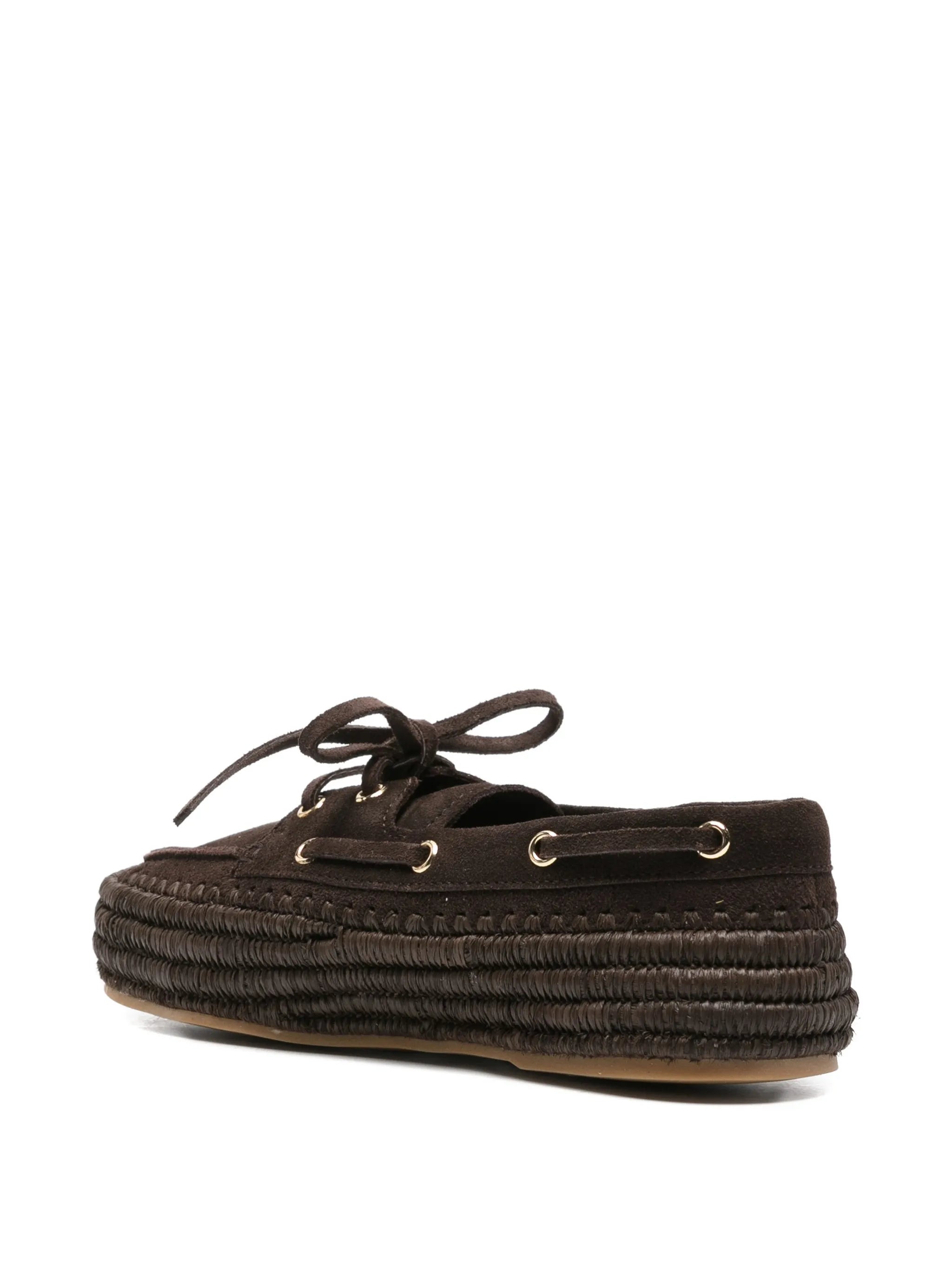 Paloma Barcelo' Paloma Barcelo' Penelope Suede Raffia Loafers, view 2
