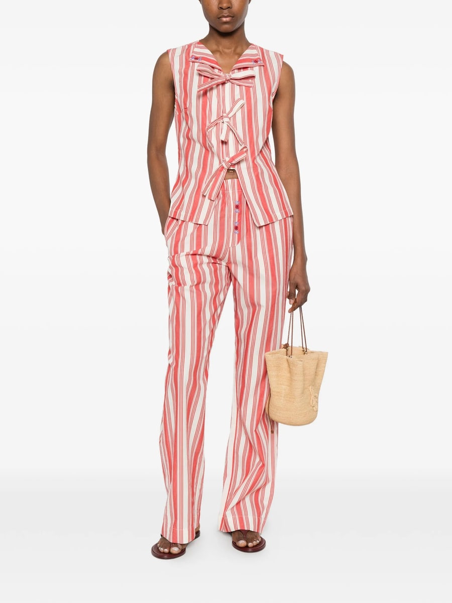 Stine Goya Stine Goya Striped Tie-front Top, view 4