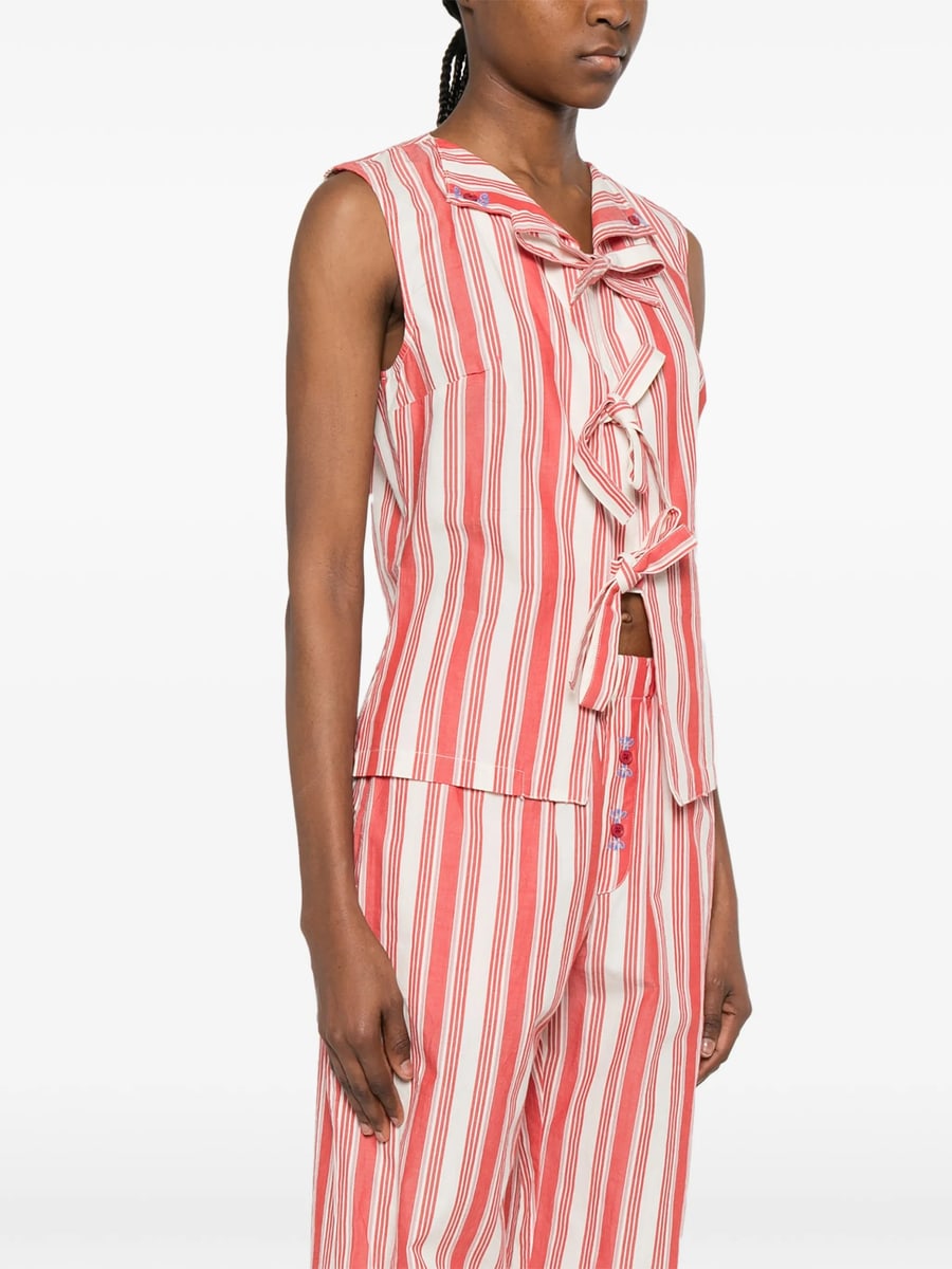 Stine Goya Stine Goya Striped Tie-front Top, view 5