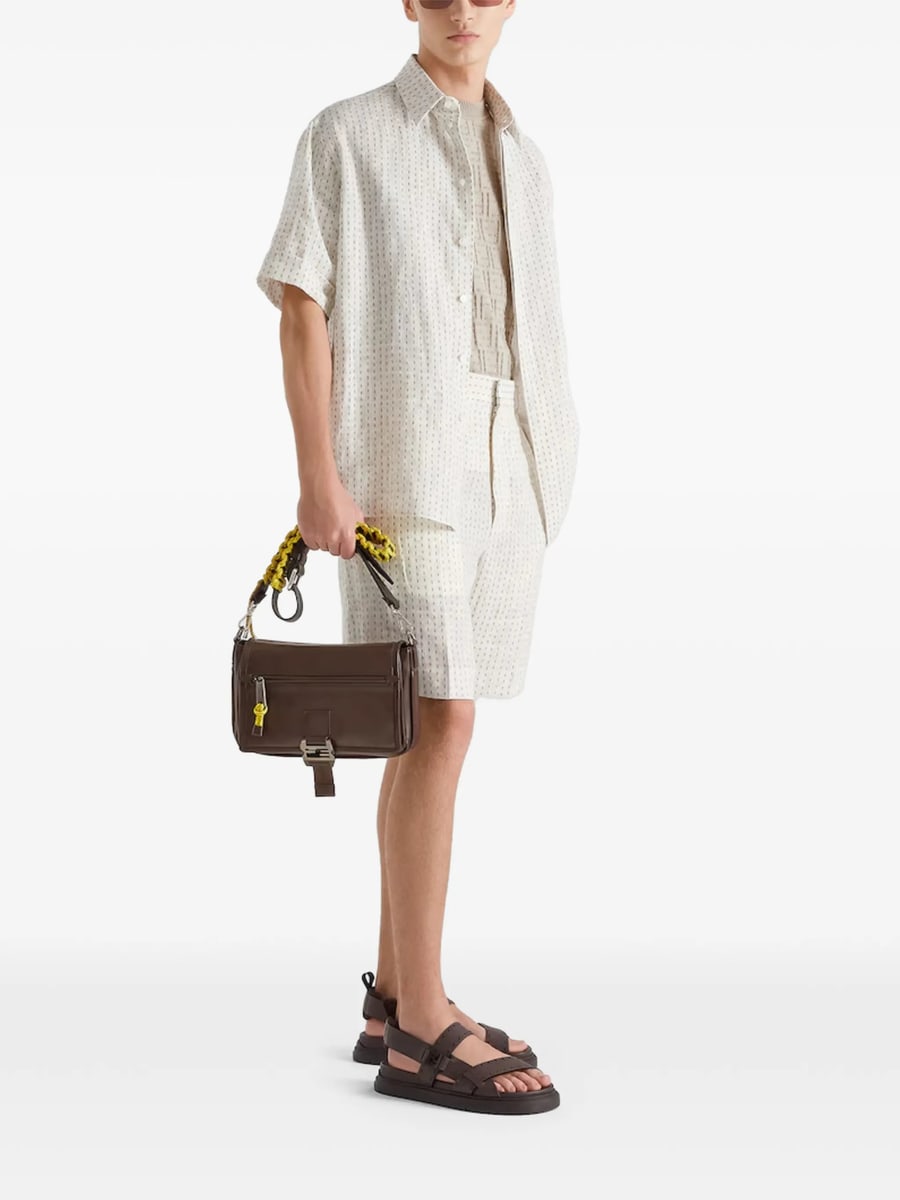 Fendi Fendi Stitching Linen Trousers