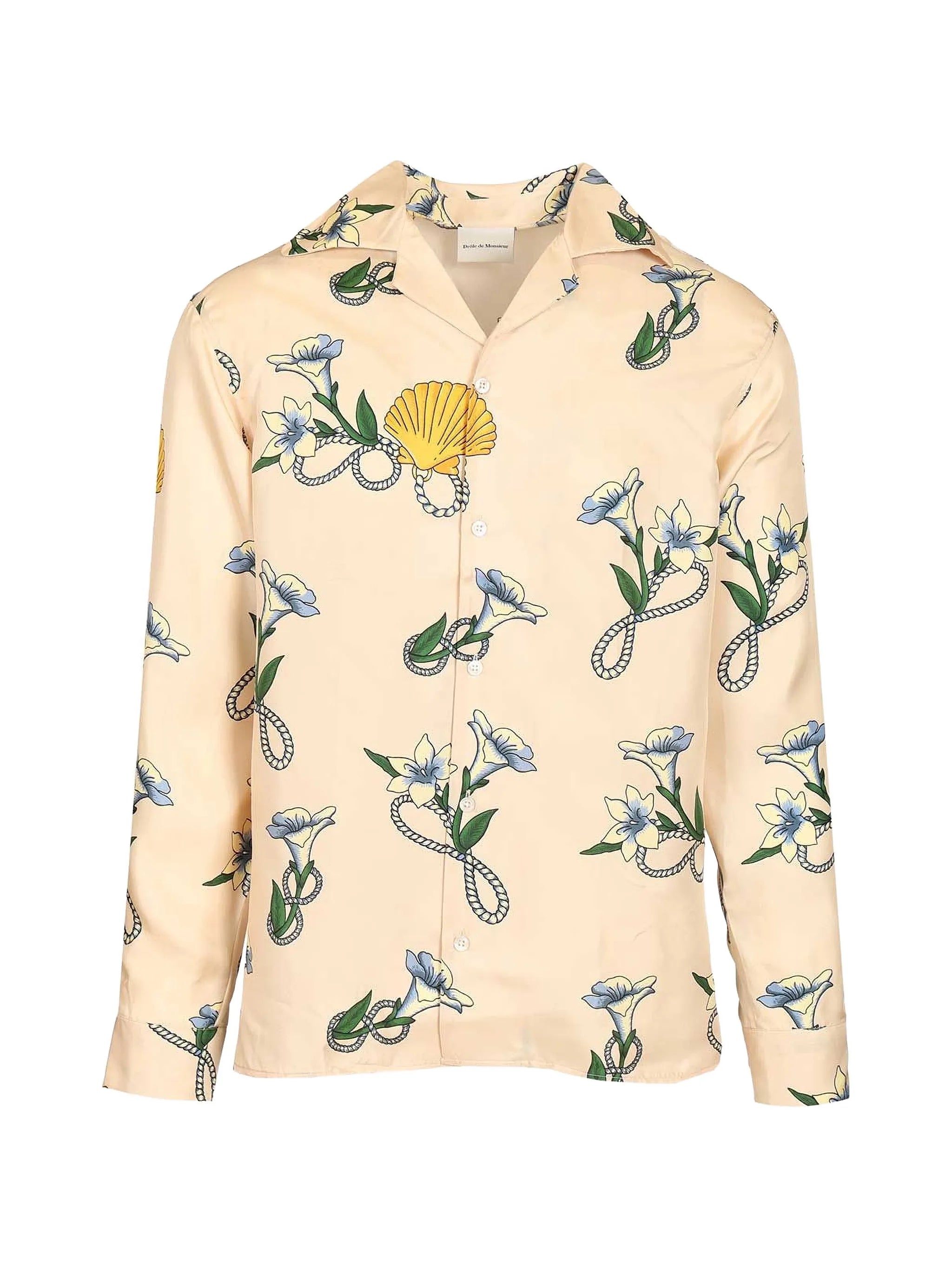 Drole De Monsieur Drole De Monsieur Floral Seashell Silk Shirt