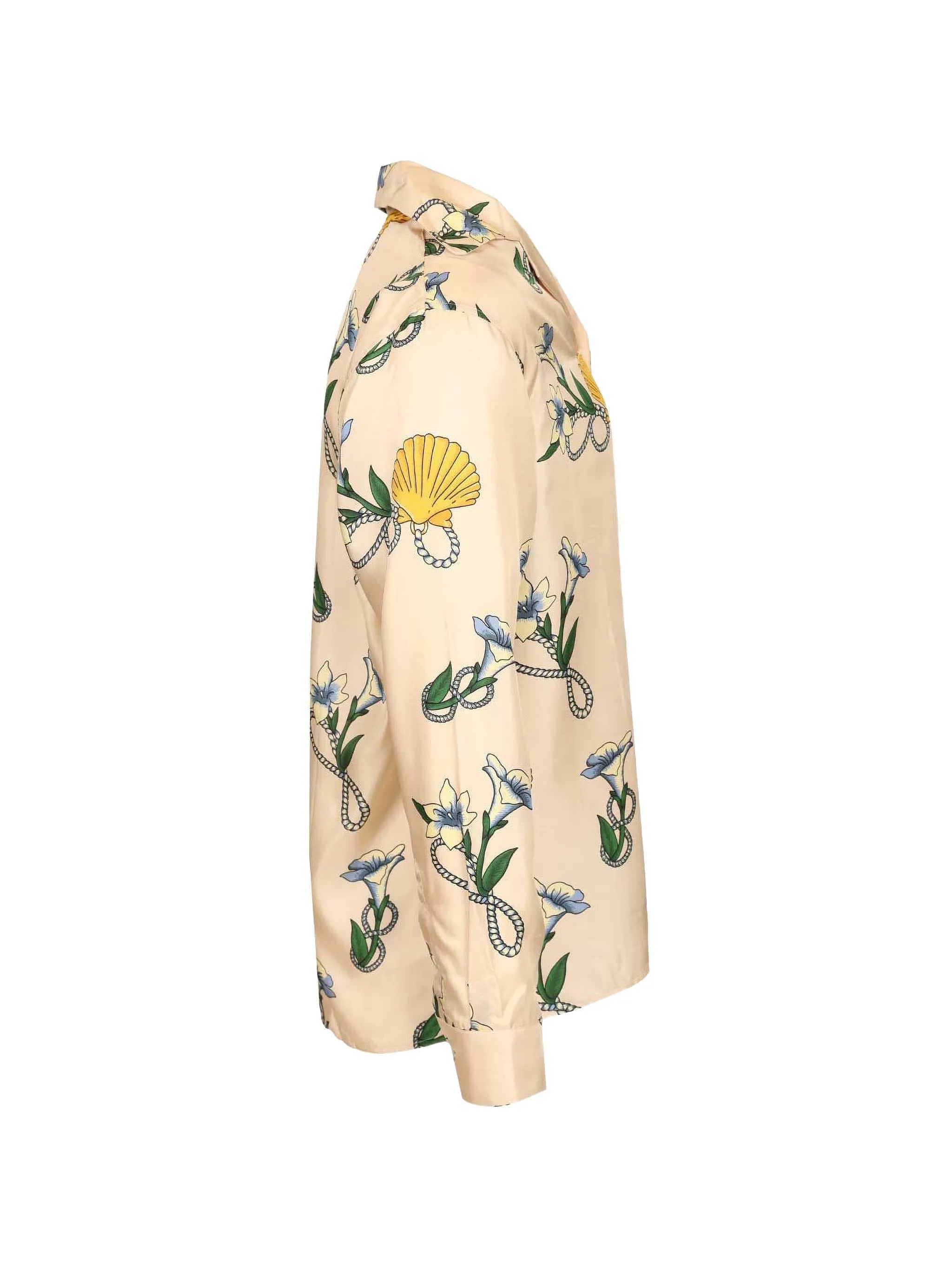Drole De Monsieur Drole De Monsieur Floral Seashell Silk Shirt, view 2
