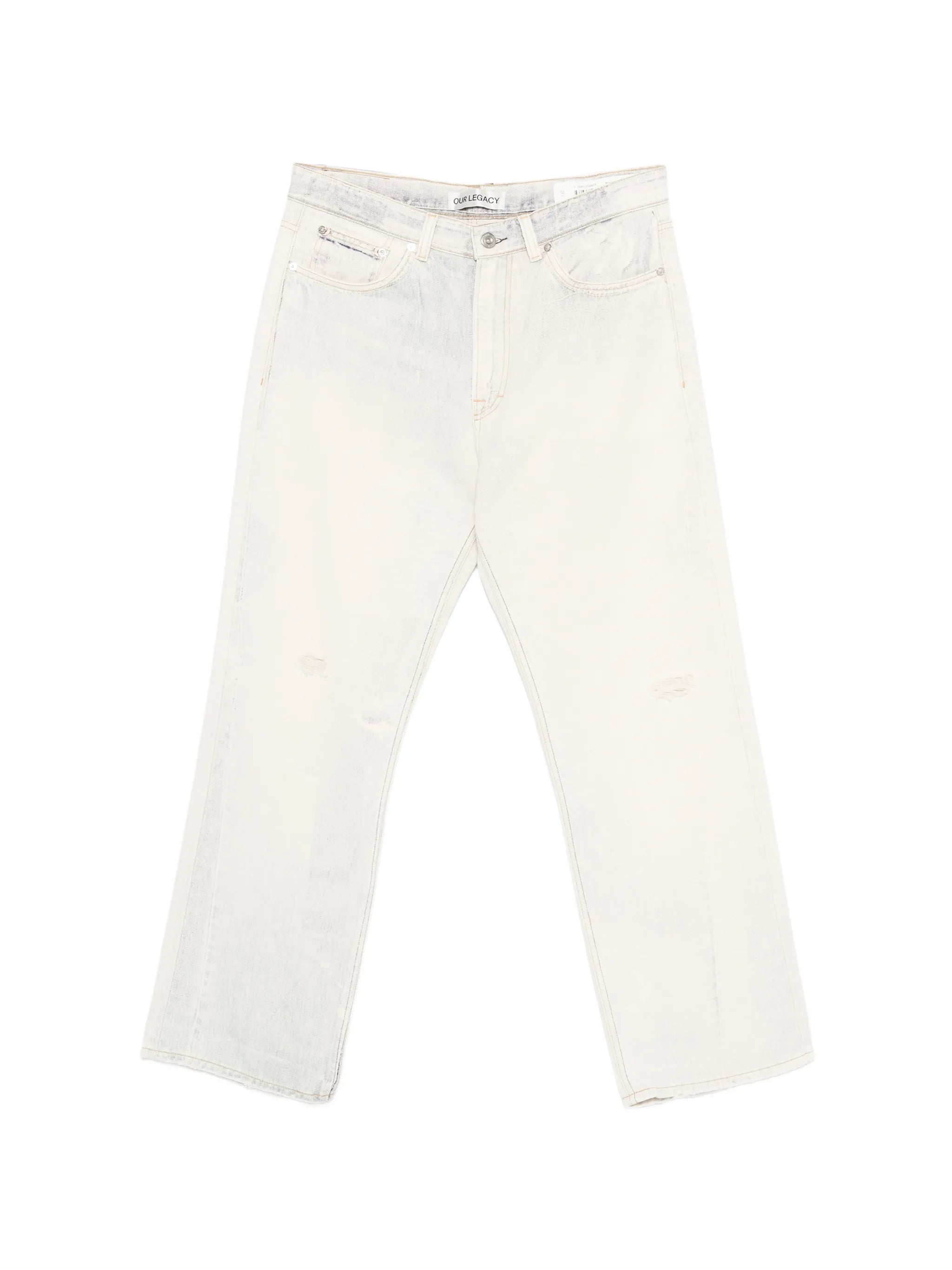 Our Legacy Our Legacy Third Cut Wide-leg Distressed Jeans