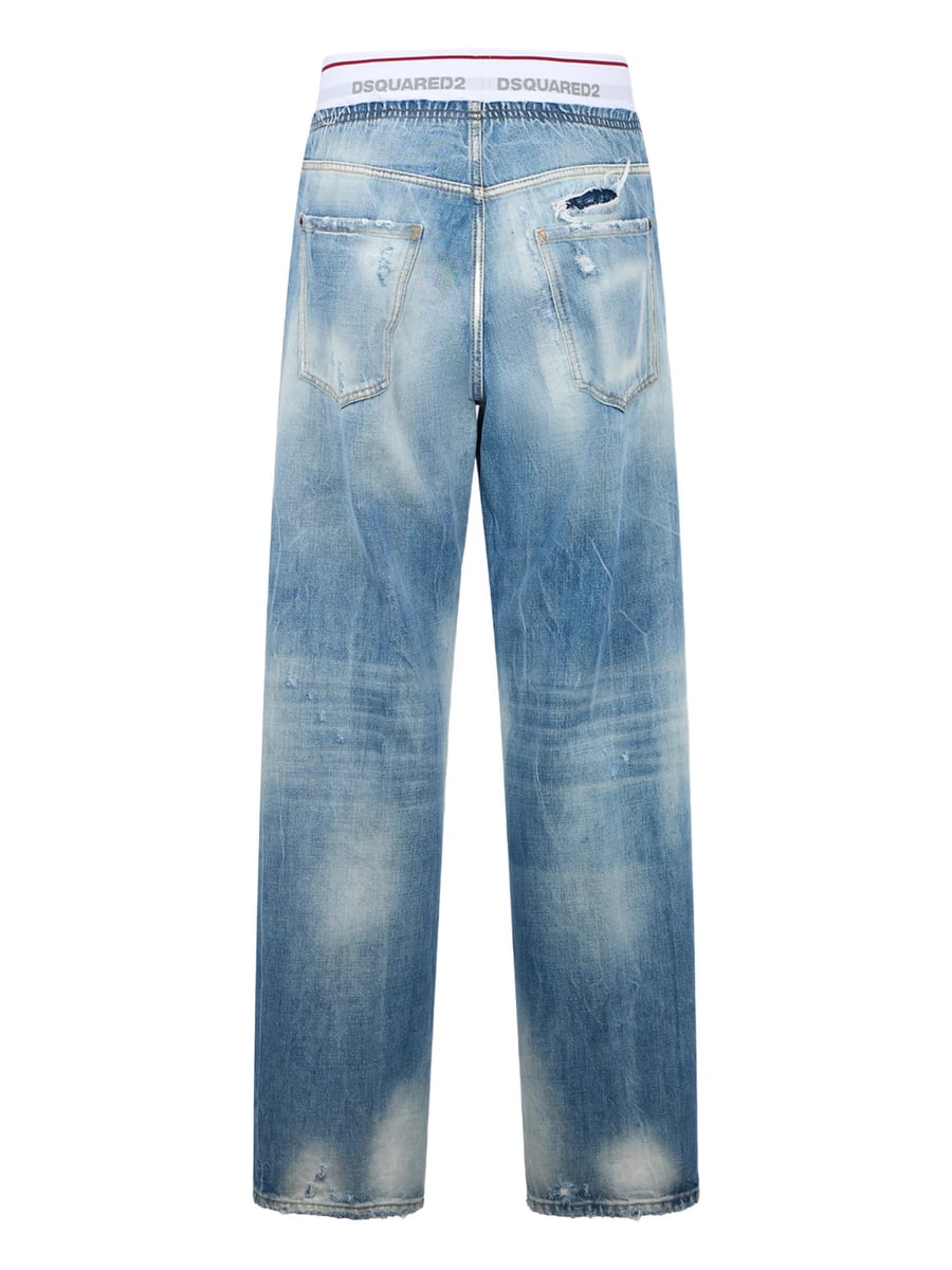 Dsquared2 Dsquared2 Light Wash Denim Jogger, view 2