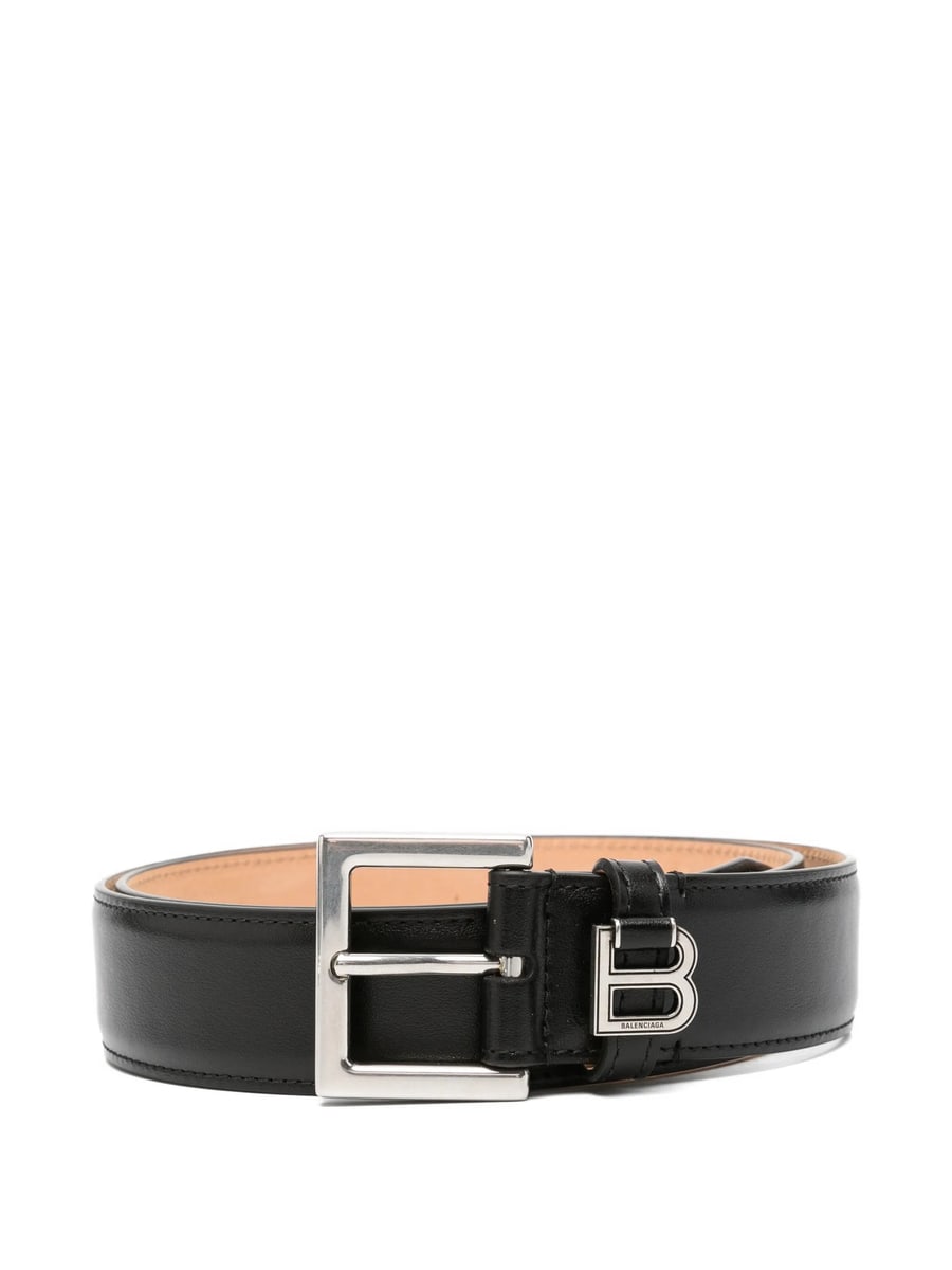 Balenciaga Balenciaga Logo-plaque Leather Belt