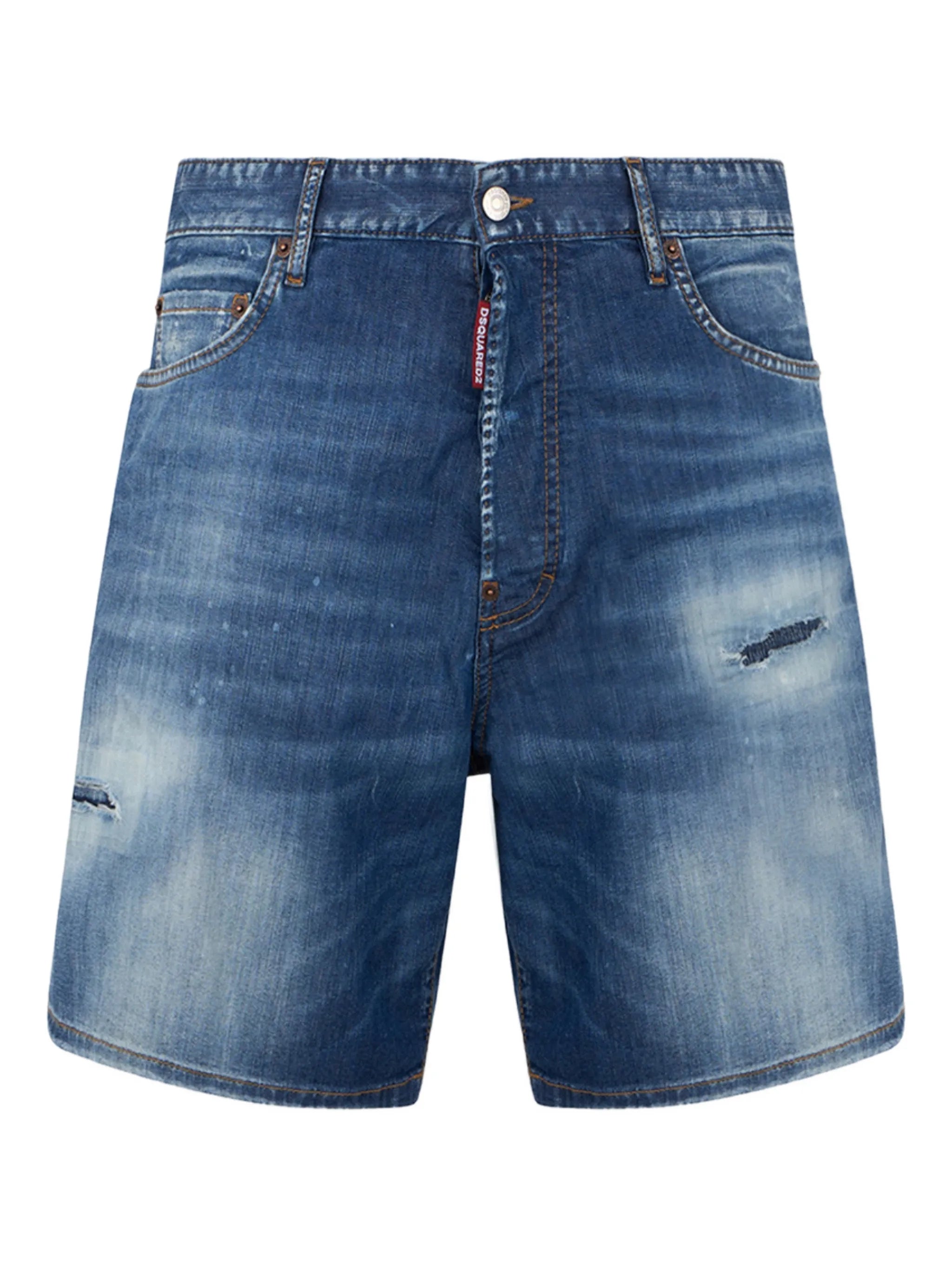 Dsquared2 Dsquared2 Logo-patch Denim Shorts