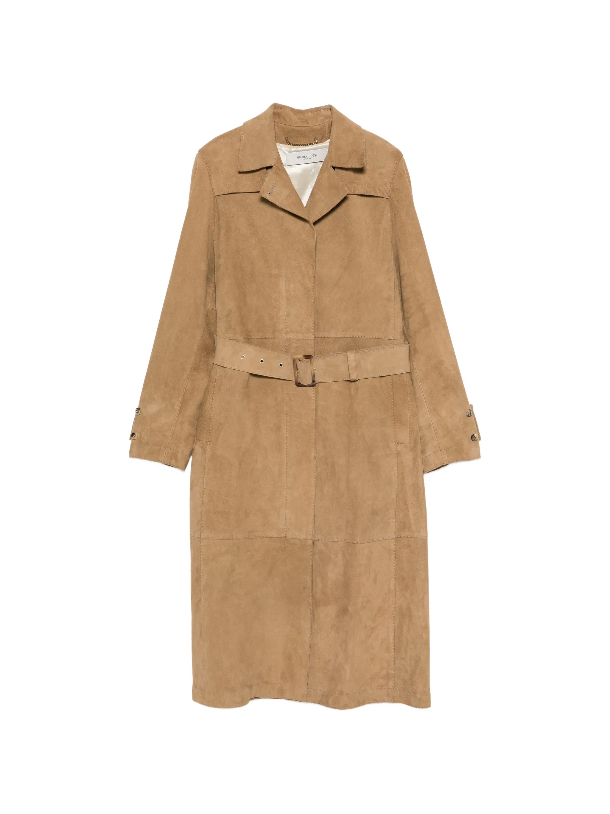 Golden Goose Golden Goose Belted-waist Suede Coat
