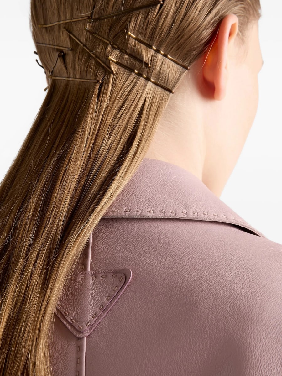 Prada Prada Nappa Leather Coat, view 4