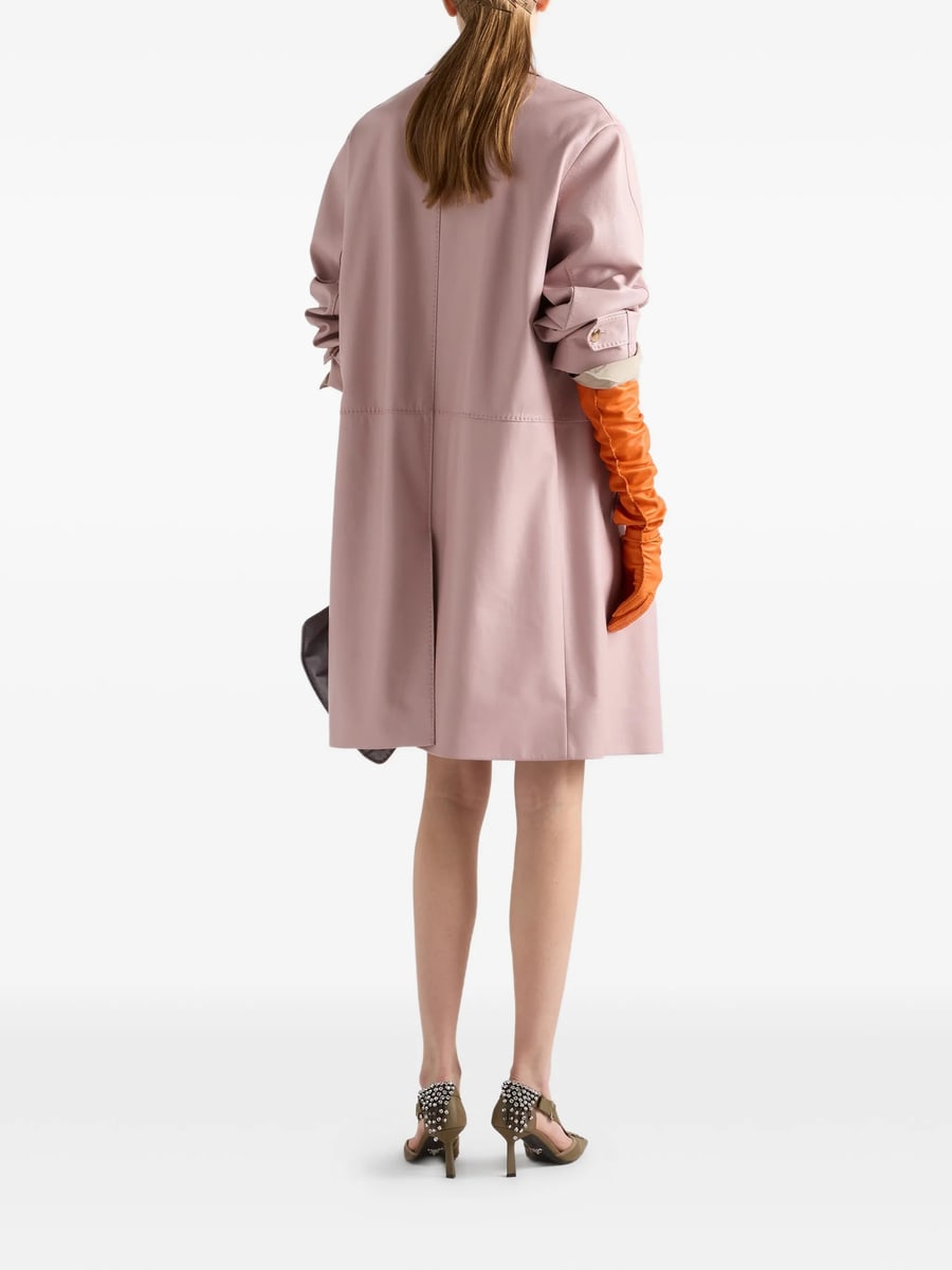 Prada Prada Nappa Leather Coat, view 6