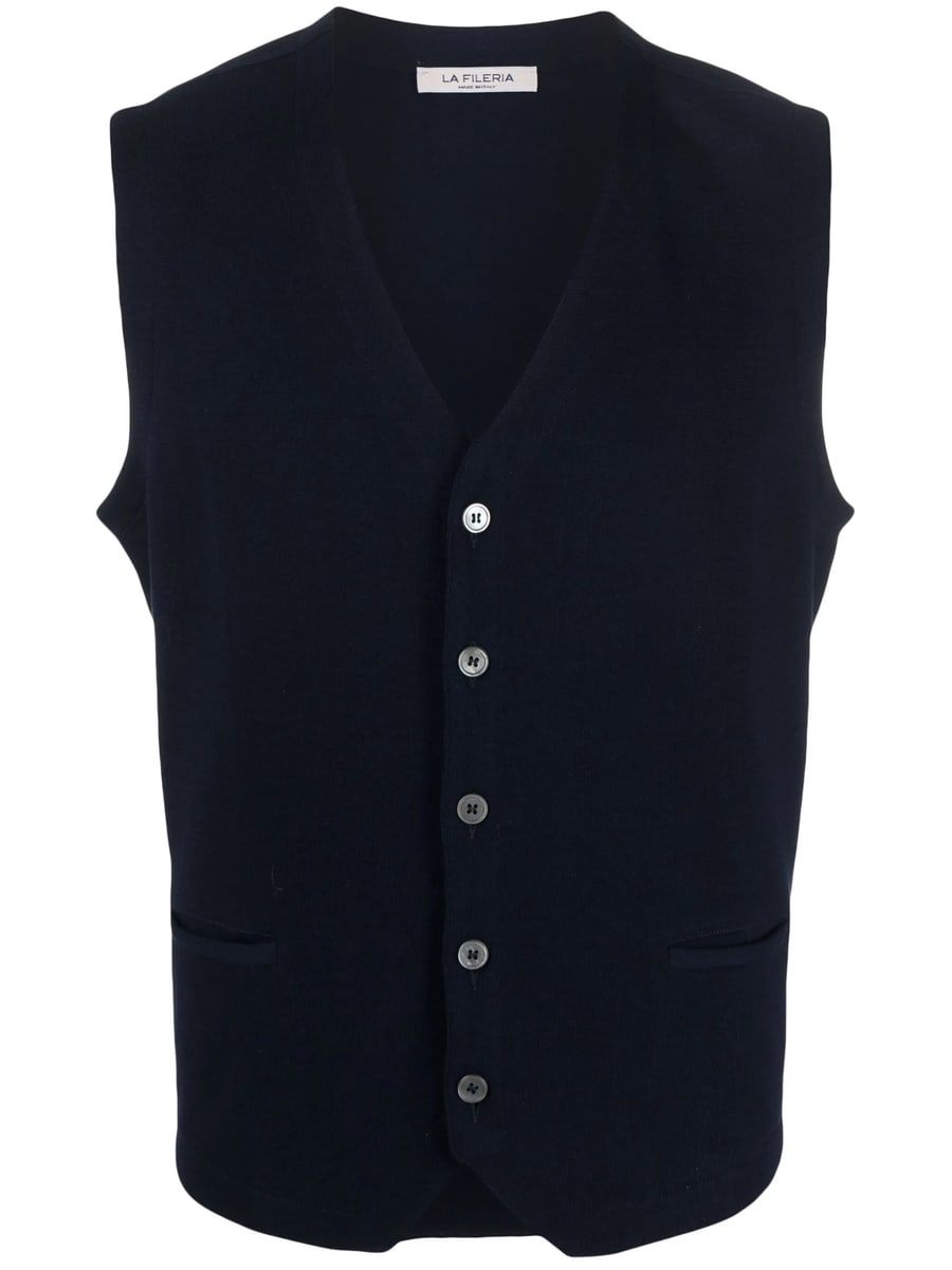 Fileria Fileria Button-down Cotton Gilet