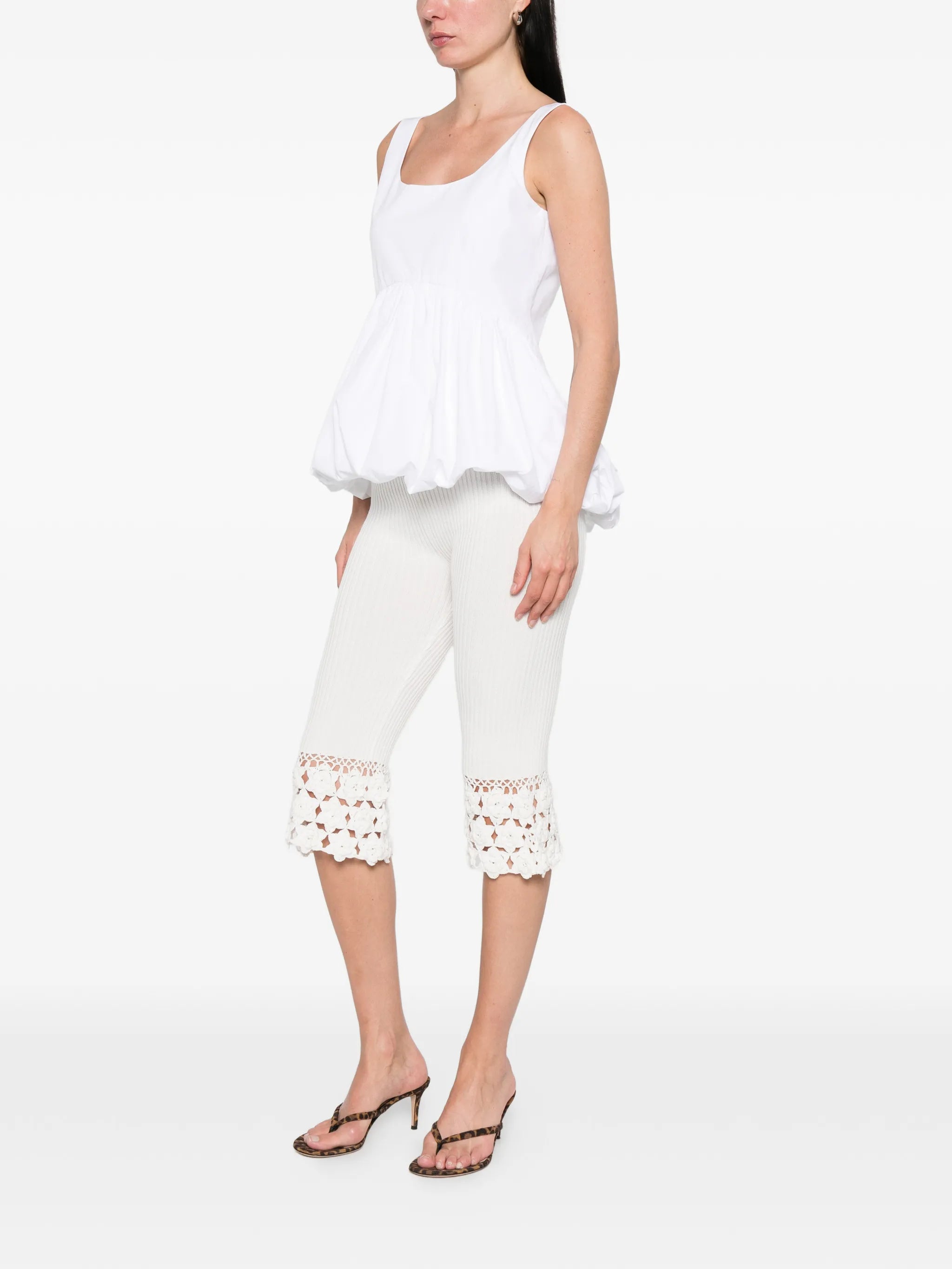 Ganni Ganni Pants In Cotton Crochet, view 2