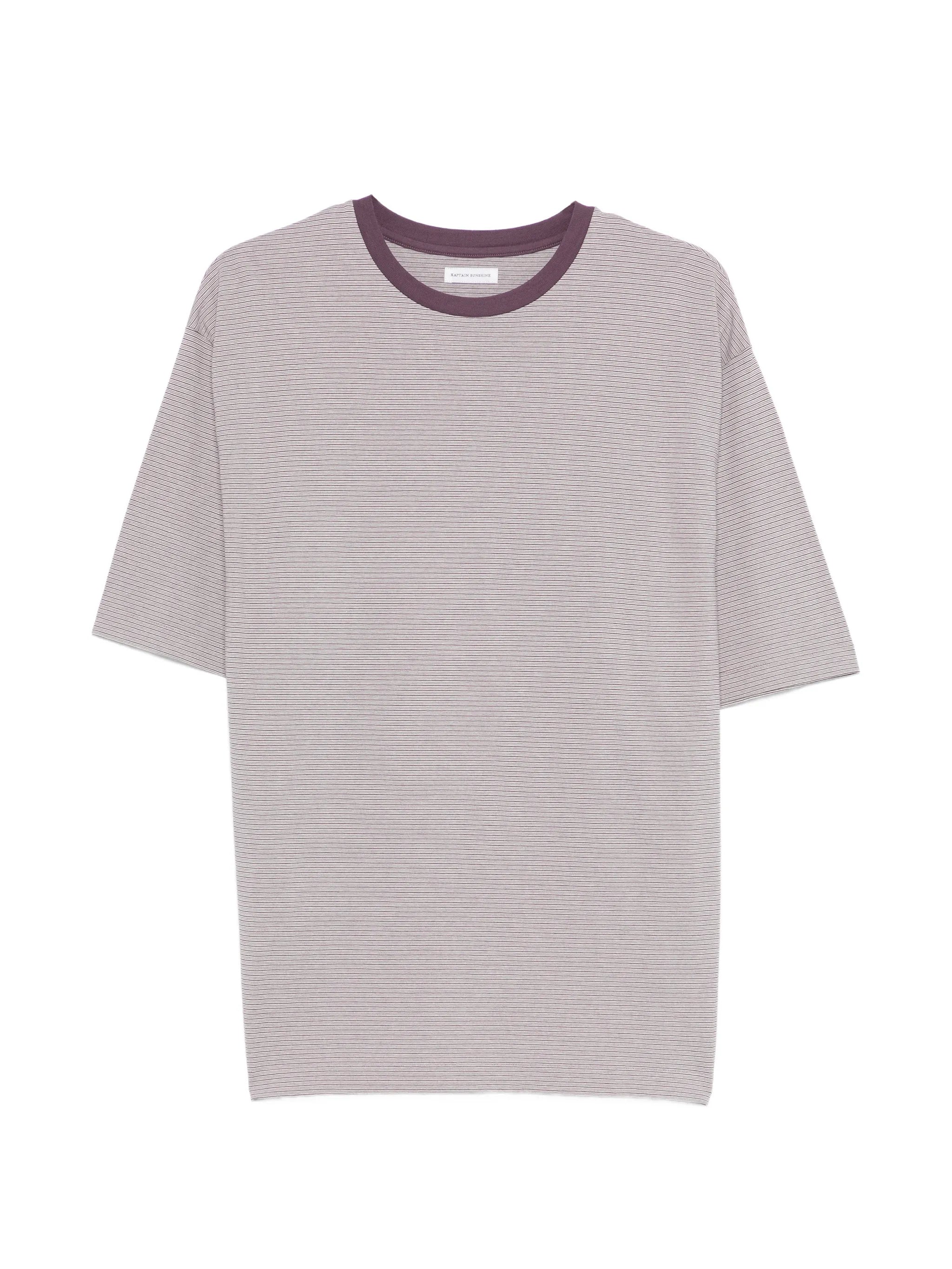 Kaptain Sunshine Kaptain Sunshine Striped Crew-neck T-shirt