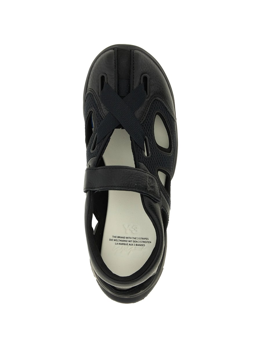 Y-3 Y-3 Hammered-leather Trainers, view 2