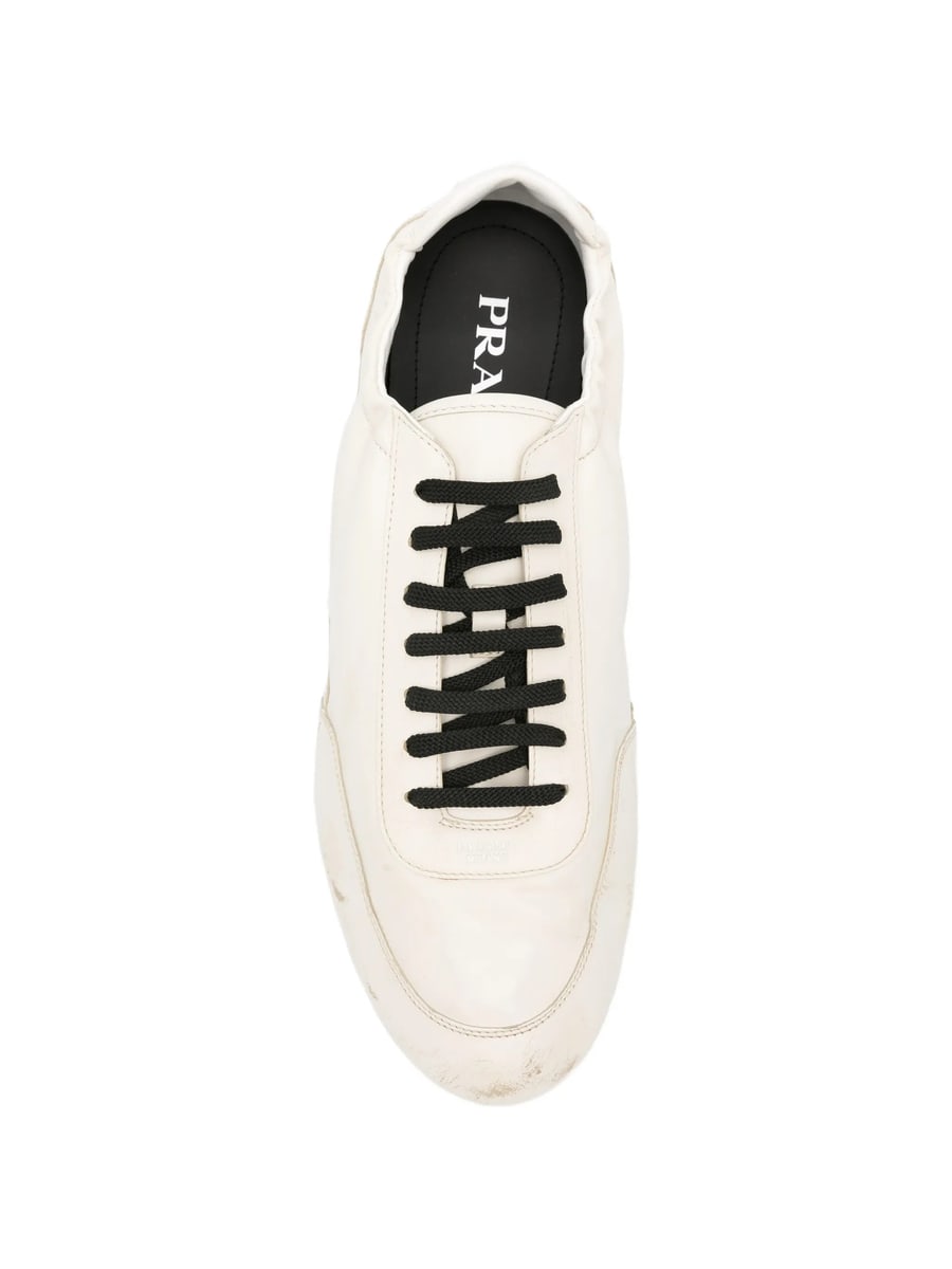 Prada Prada  Collapse Leather Sneakers, view 4