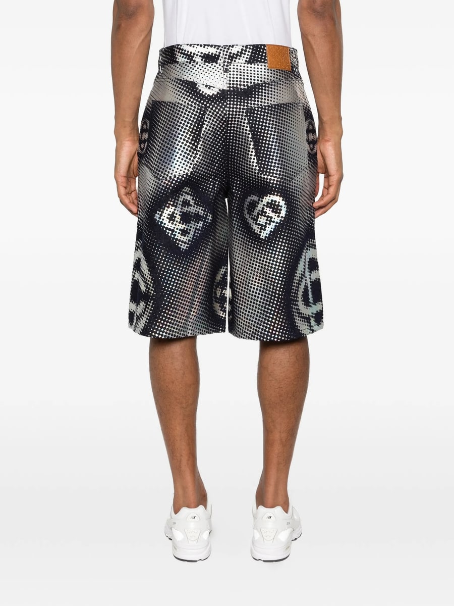 Casablanca Casablanca Pearlescent Monogram Shorts, view 3