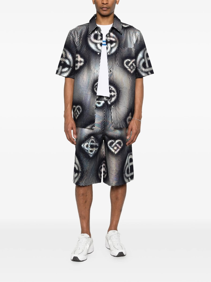 Casablanca Casablanca Pearlescent Monogram Shorts, view 4