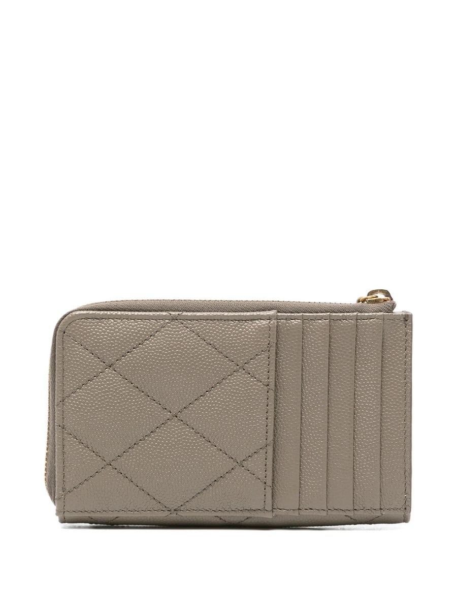 Saint Laurent Saint Laurent Cassandre Diamond-quilted Card Holder, view 2