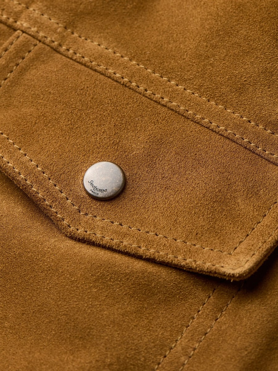 Saint Laurent Saint Laurent Buttoned Calfskin Jacket, view 2