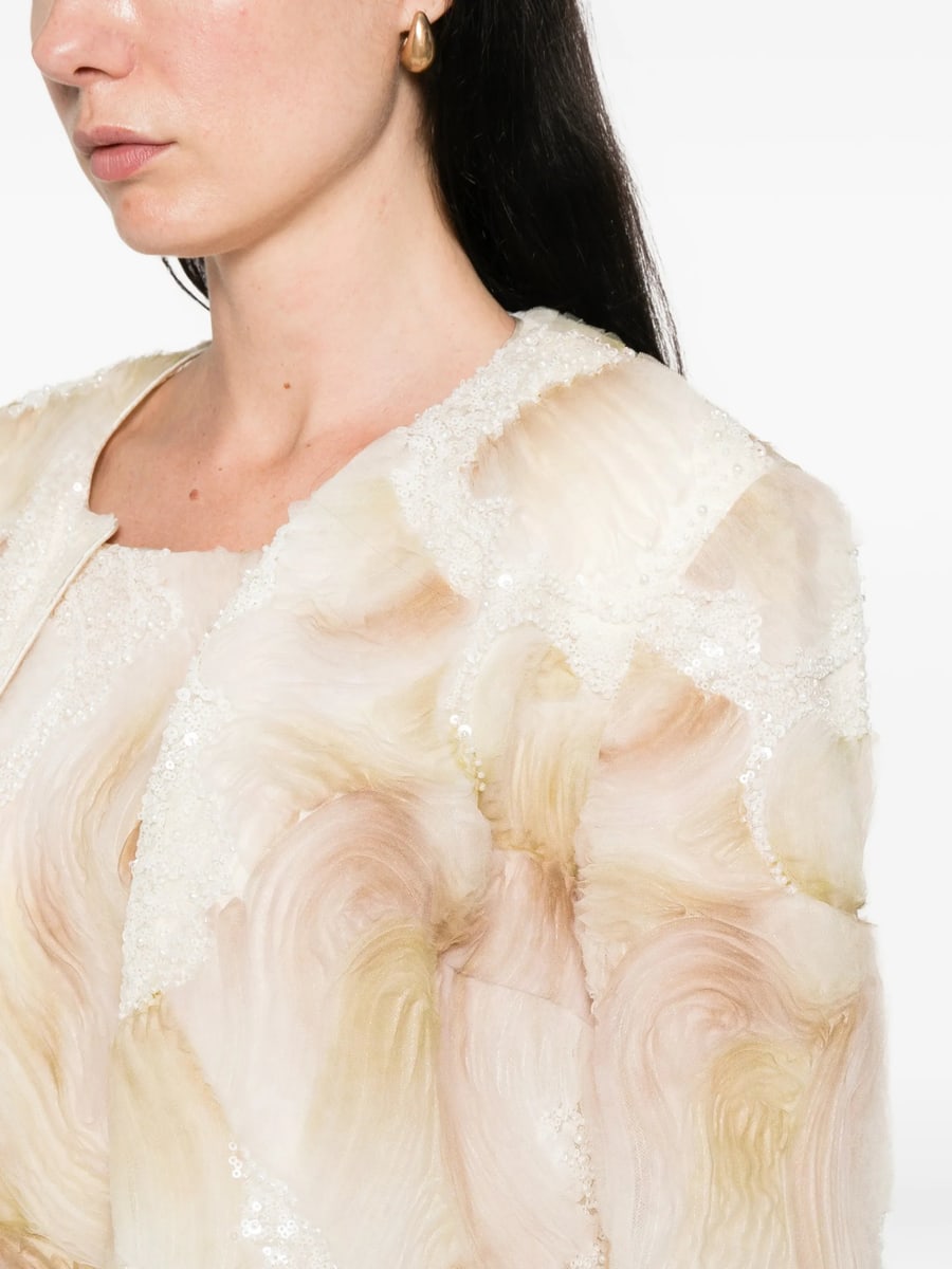 De Santis De Santis Sequin-embellished Coat, view 3