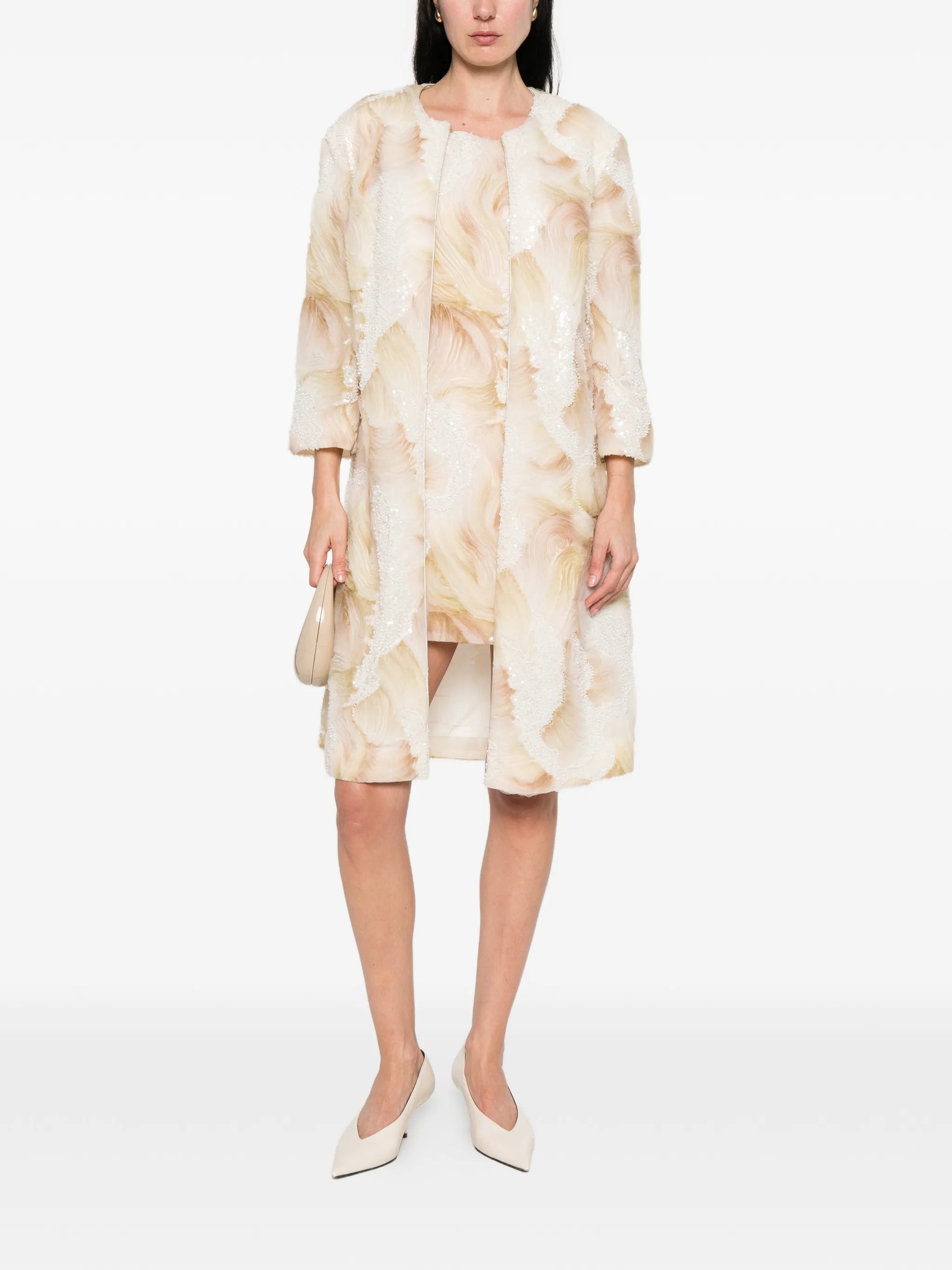 De Santis De Santis Sequin-embellished Coat, view 2