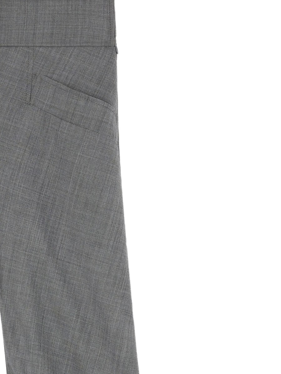 Ganni Ganni Pants In Grey Wool Melange, view 2
