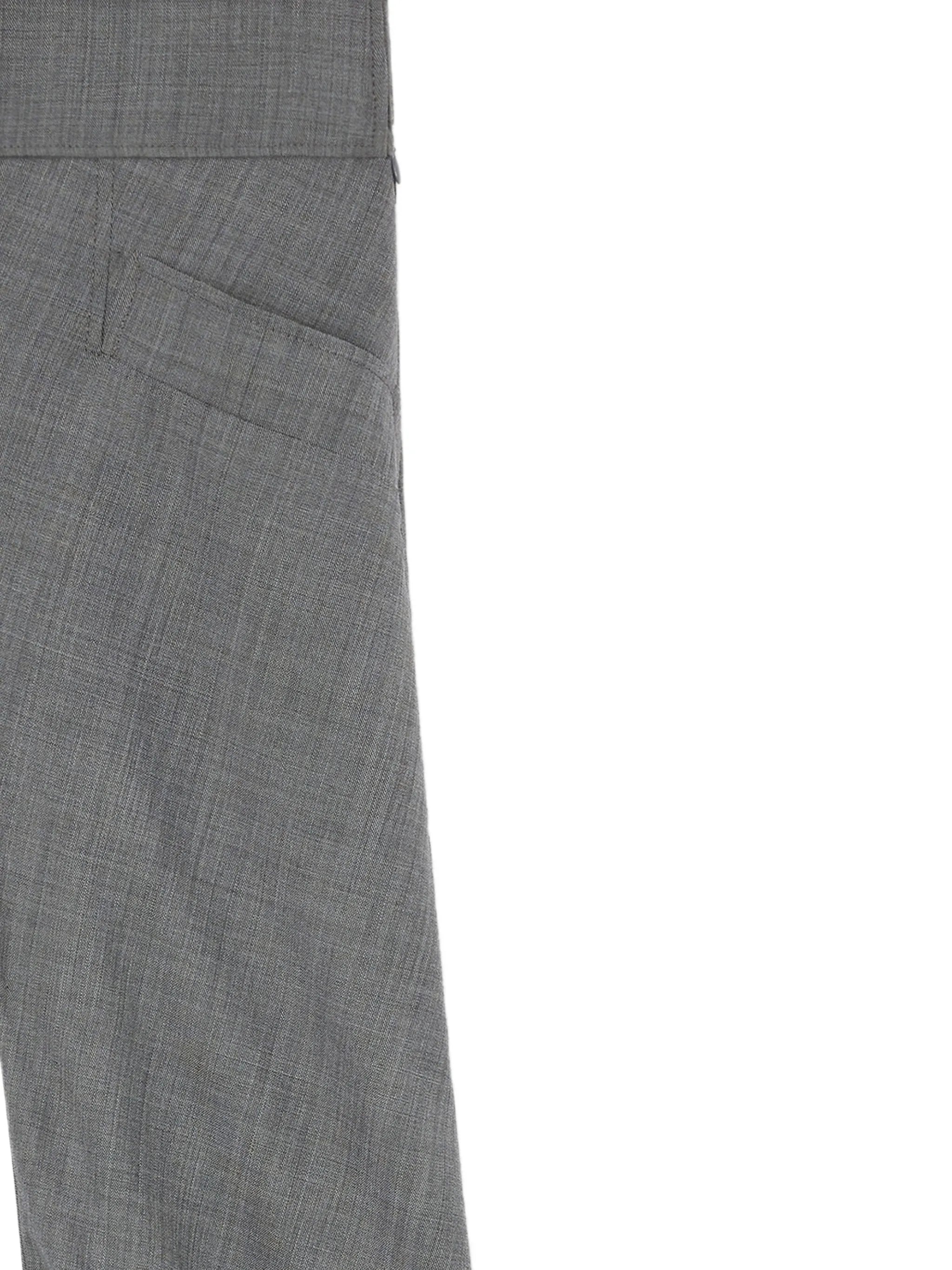 Ganni Ganni Pants In Grey Wool Melange, view 2