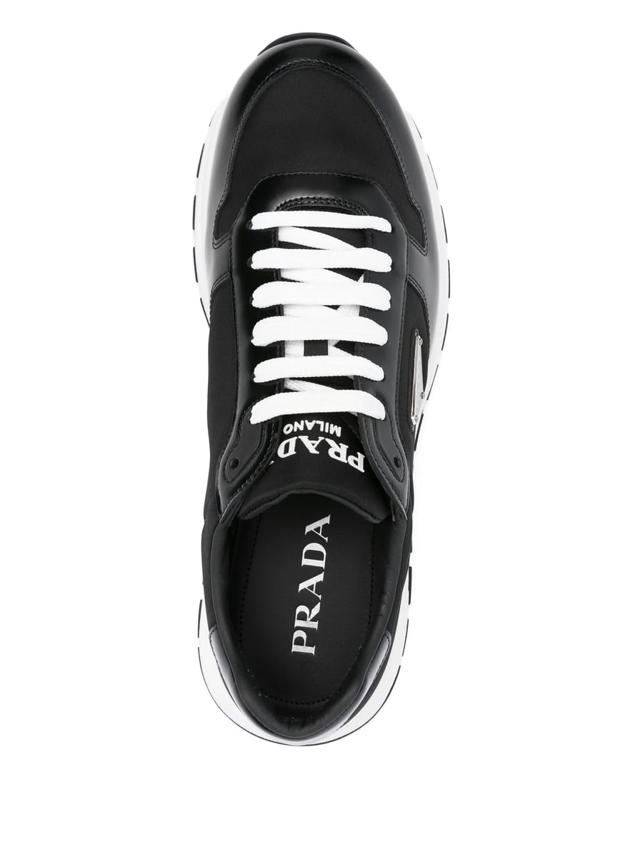 Prada Prada Leather-panelled Sneakers, view 2